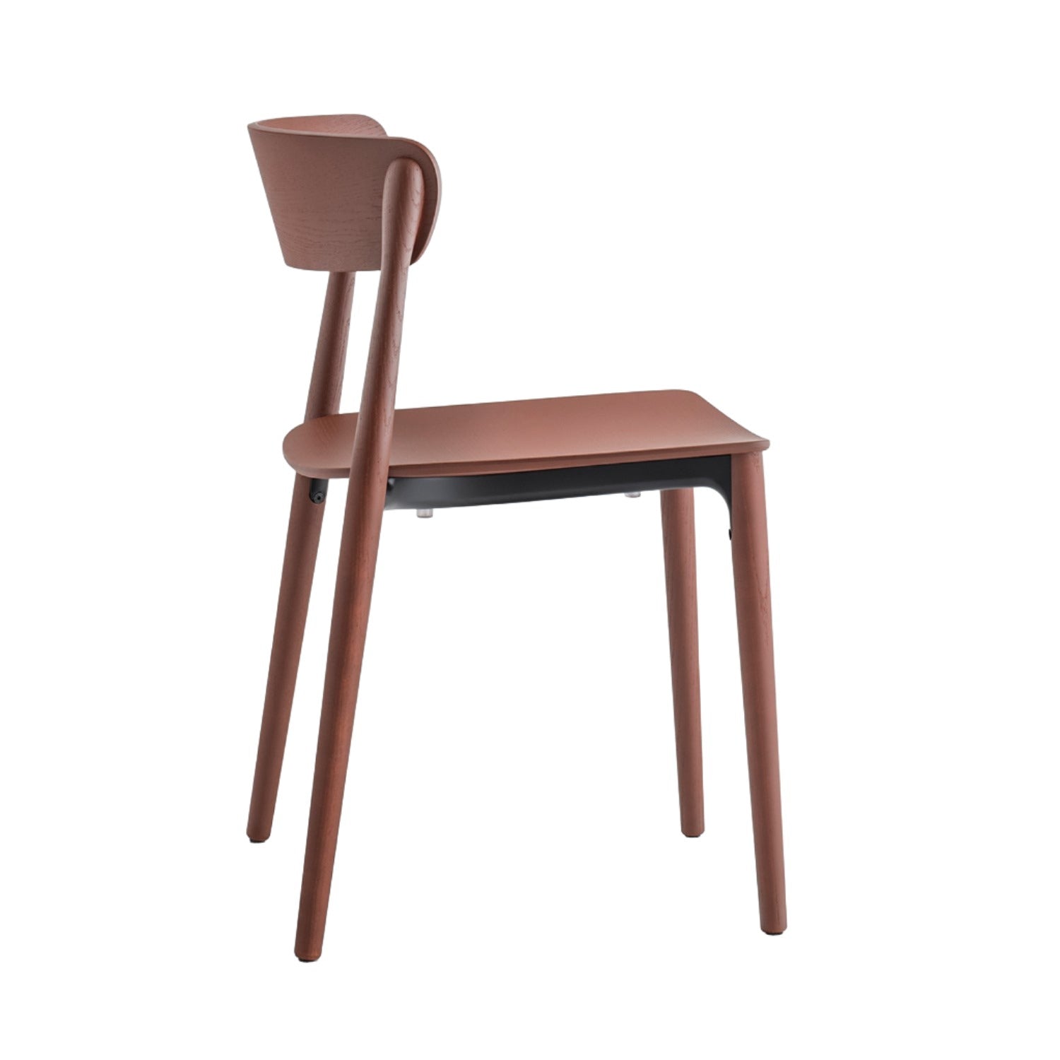 Pedrali Nemea 2820 dining chair in brown side view