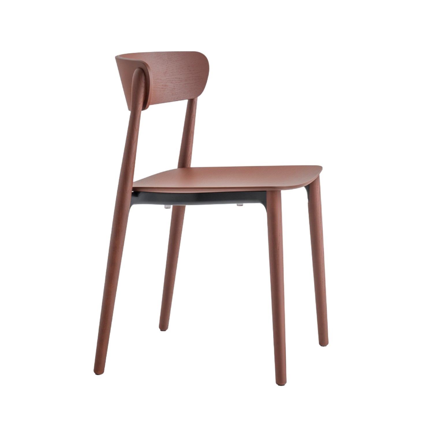 Pedrali Nemea 2820 dining chair in brown angle view