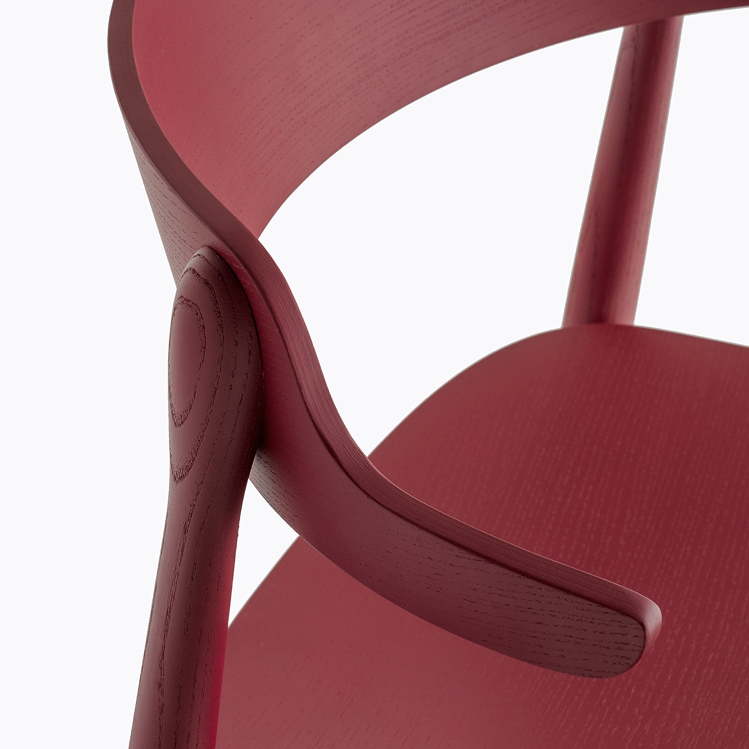 Pedrali Nemea 2825 dining chair in red detail view