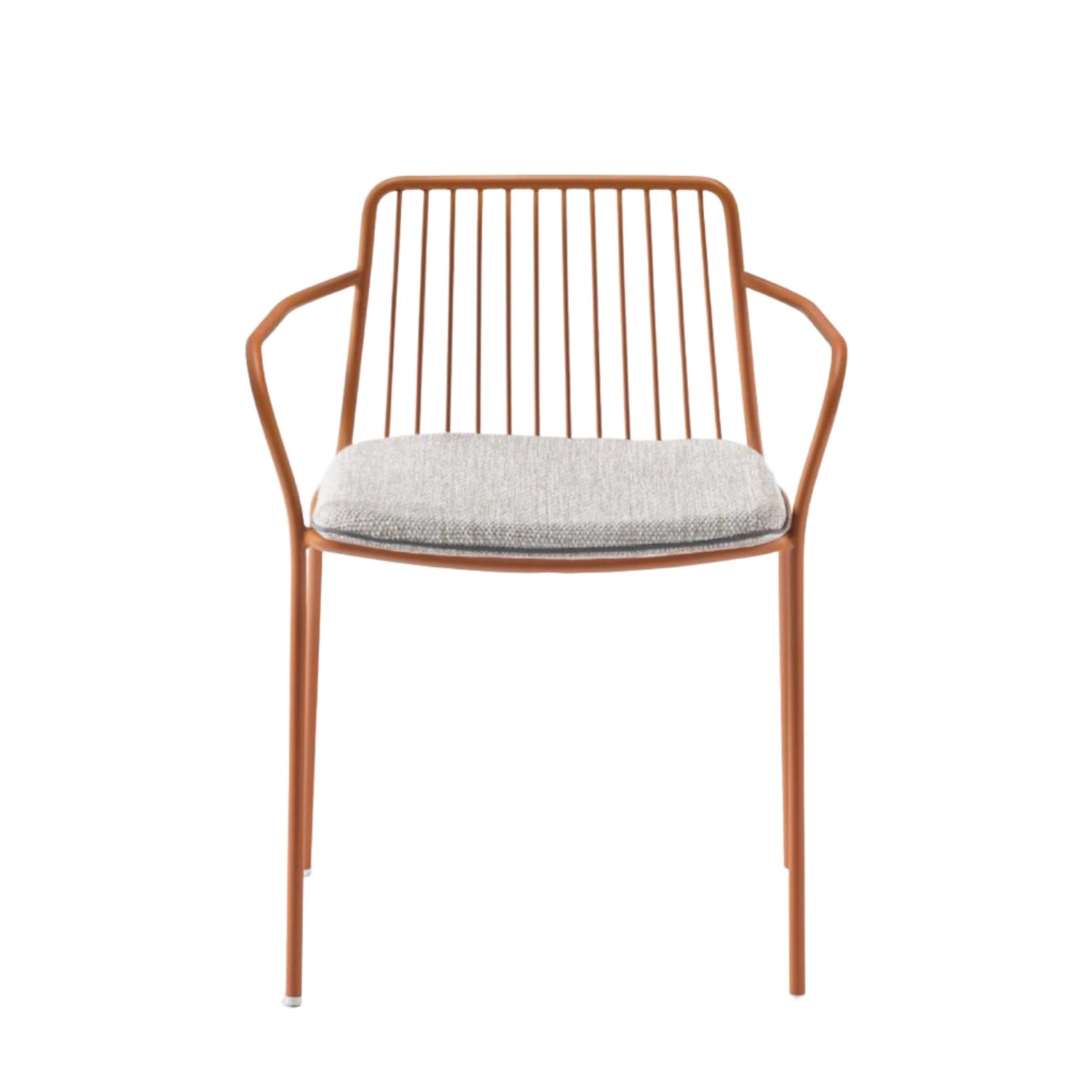 Pedrali Nolita 3650-3 seat cushion on terracotta Nolita 3656 chair