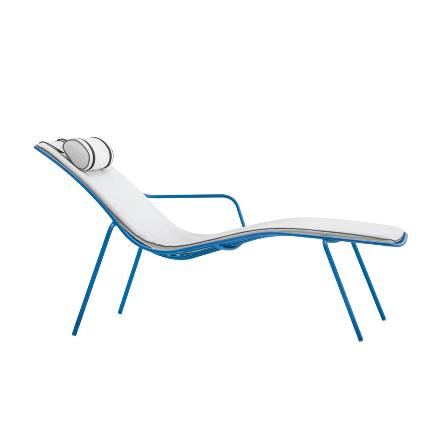 Pedrali Nolita 3654 garden sunlounger in blue