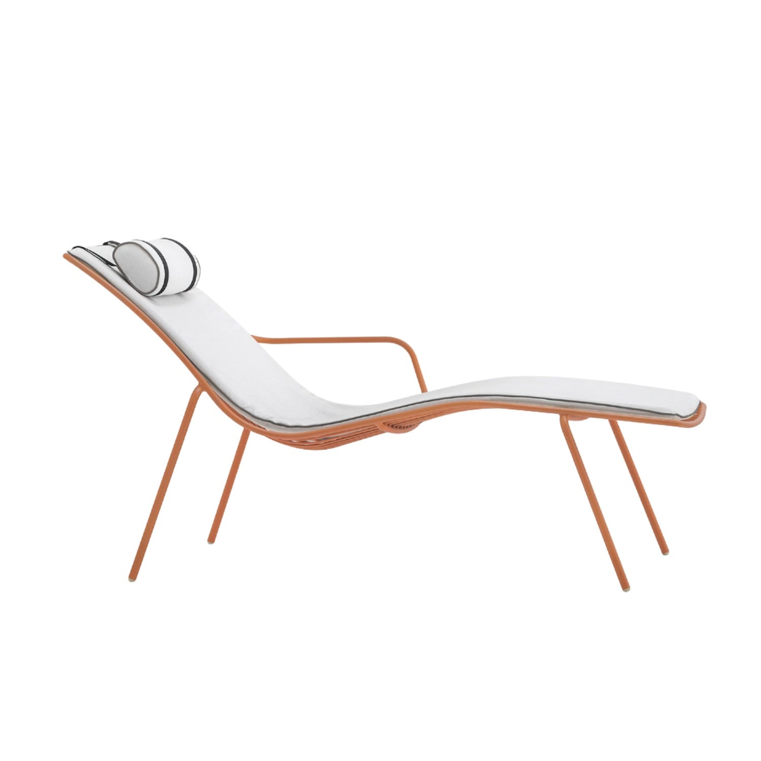 Pedrali Nolita 3654 garden sunlounger in terracotta