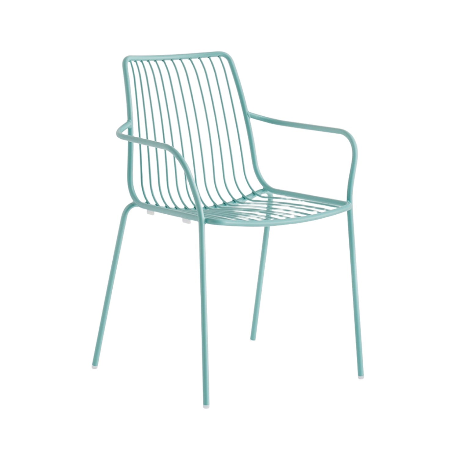 Pedrali Nolita 3656 garden dining armchair in azure blue