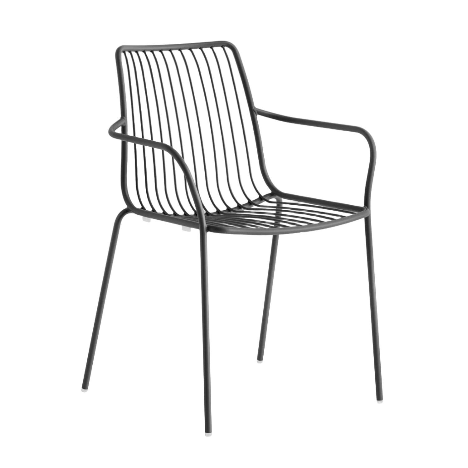 Pedrali Nolita 3656 garden dining armchair in gun metal