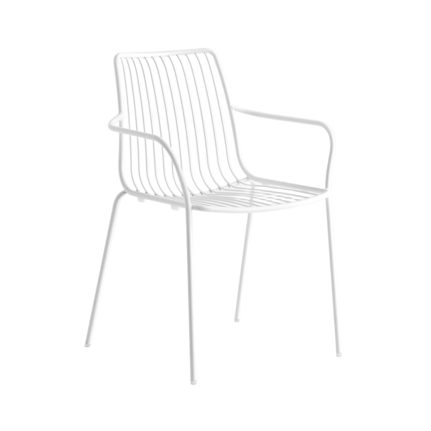 Pedrali Nolita 3656 garden dining armchair in white