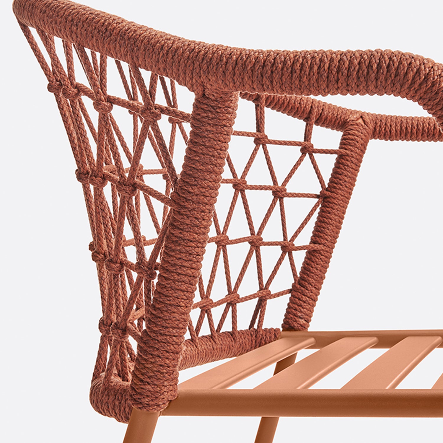 Pedrali Panarea 3675 Outdoor Dining Chair in terracotta detail