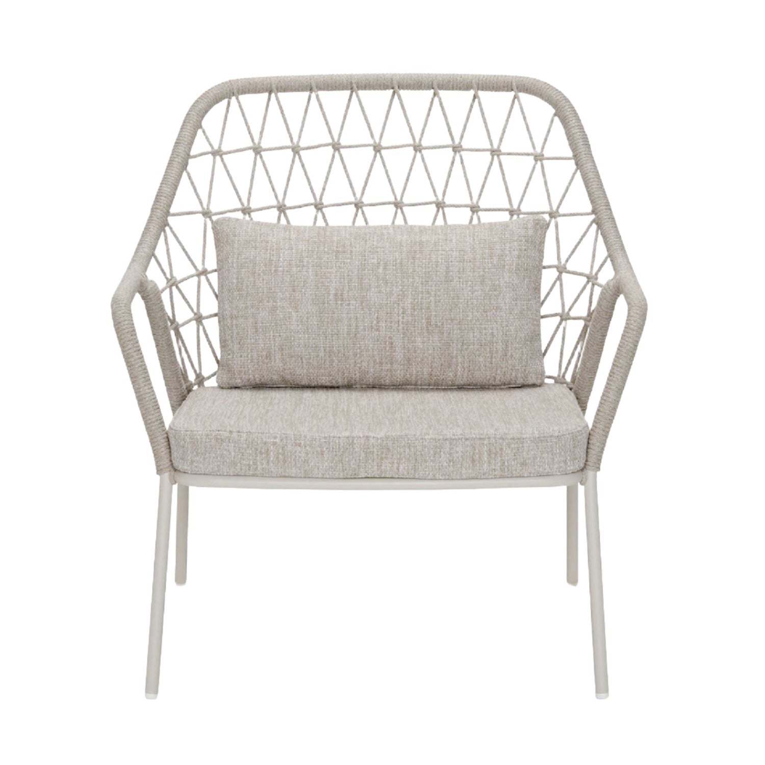 Pedrali Panarea 3679 outdoor lounge chair in white front view