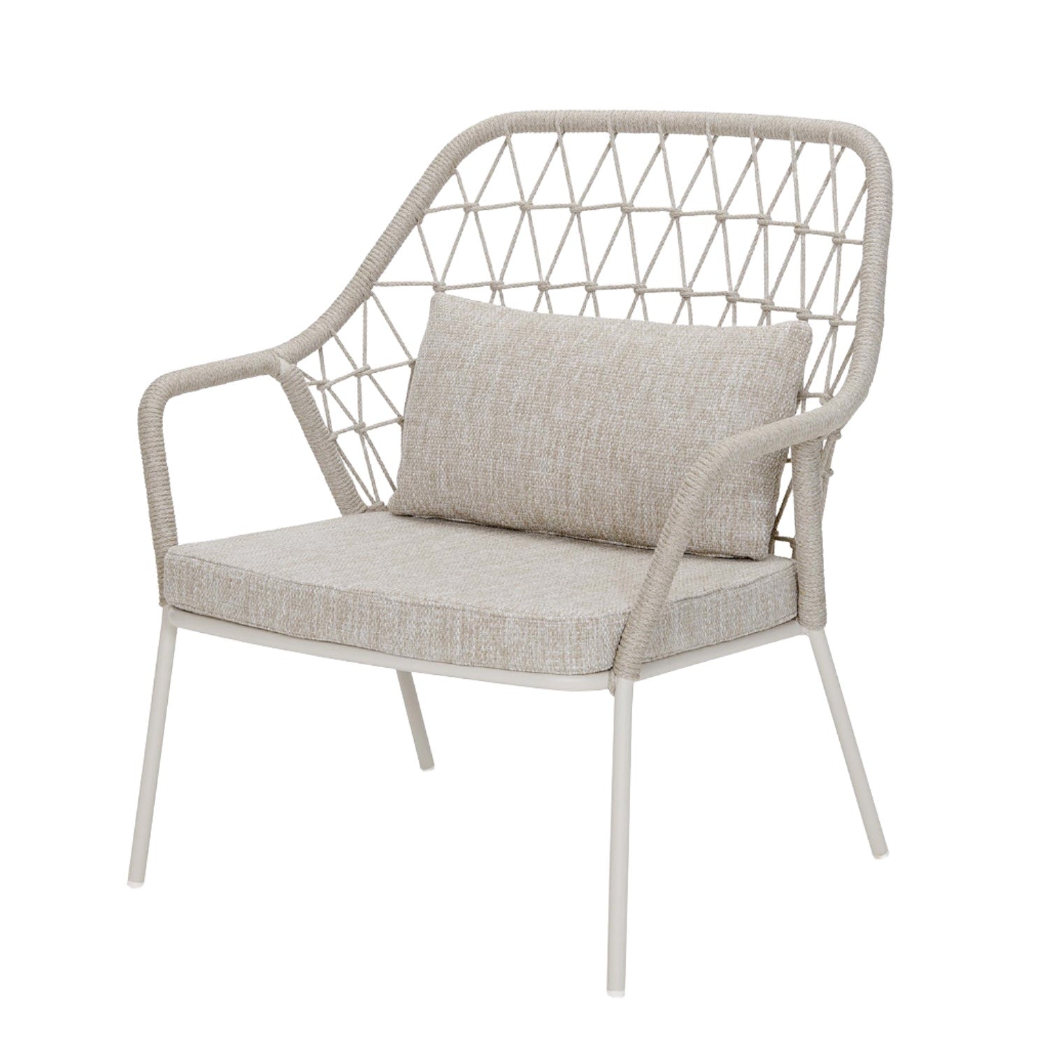 Pedrali Panarea 3679 outdoor lounge chair in white angle view