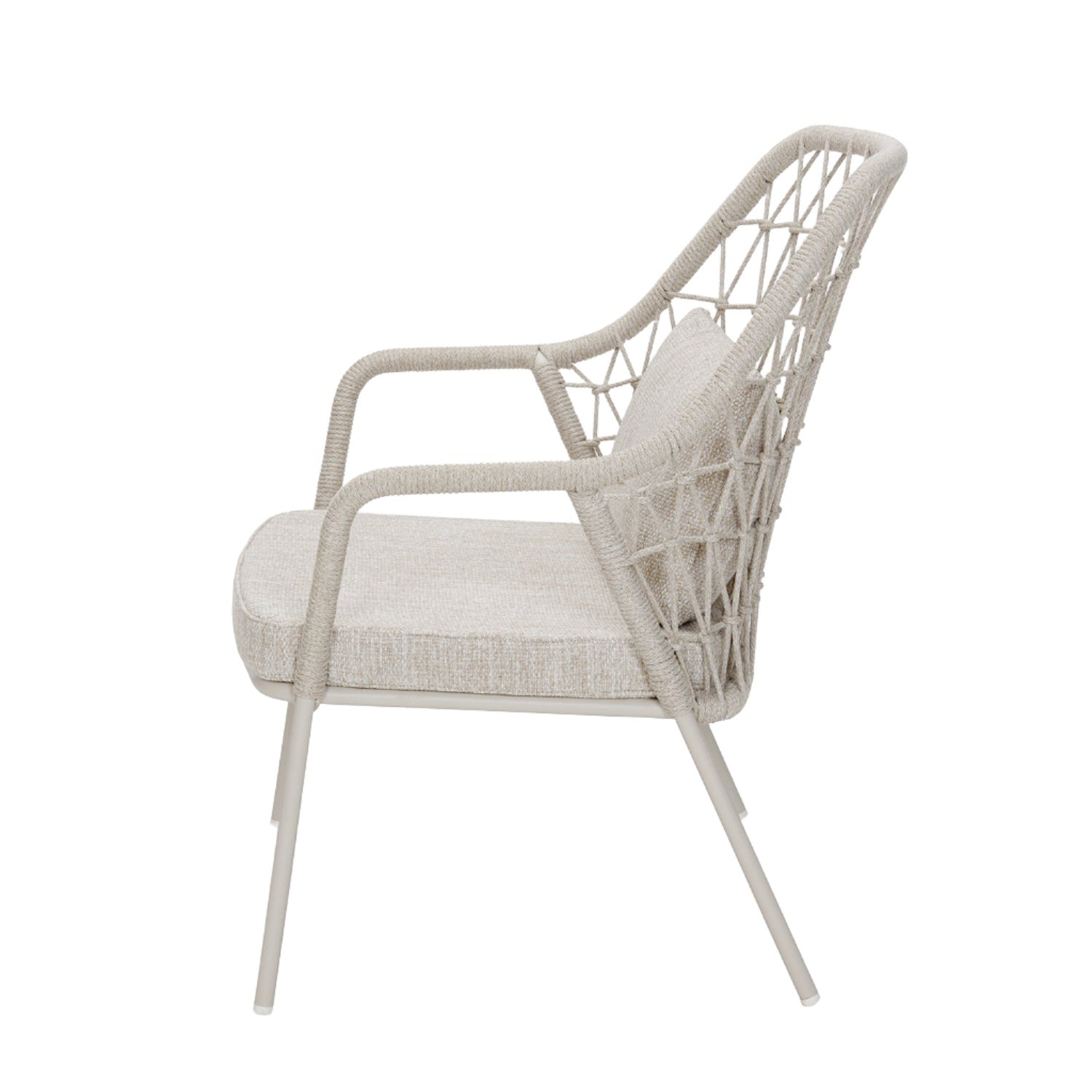 Pedrali Panarea 3679 outdoor lounge chair in white side view