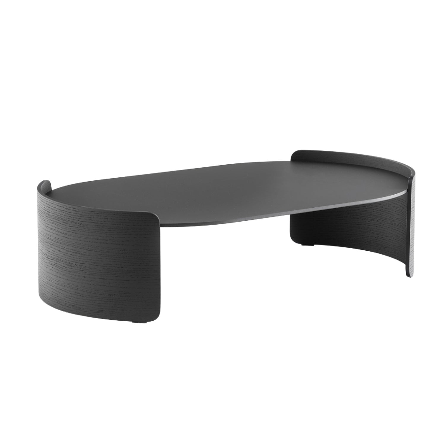 Pedrali Parenthesis 120cm coffee table in black oak frame and black laminate top