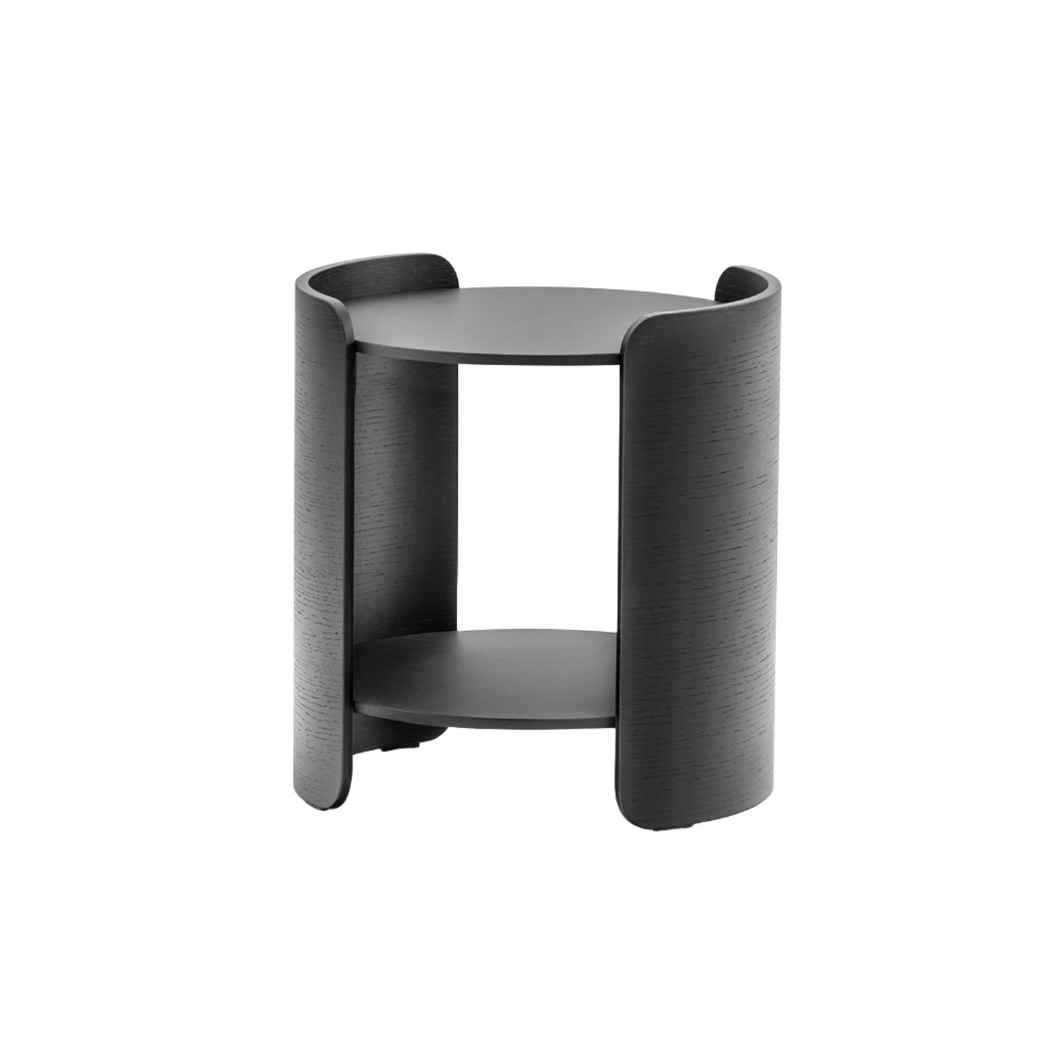 Pedrali Parenthesis side table in black oak frame and black laminate top