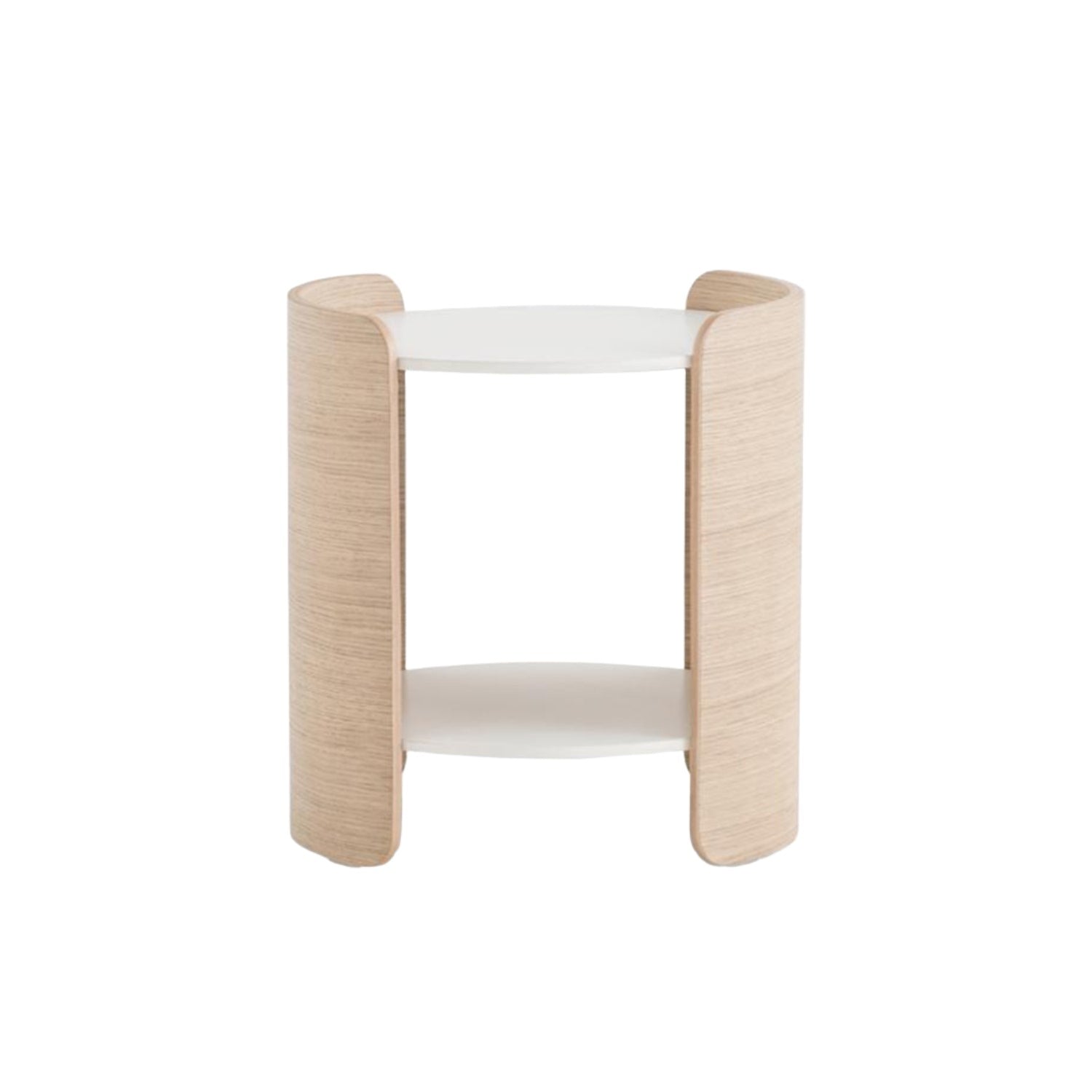 Pedrali Parenthesis side table in oak frame and beige laminate top