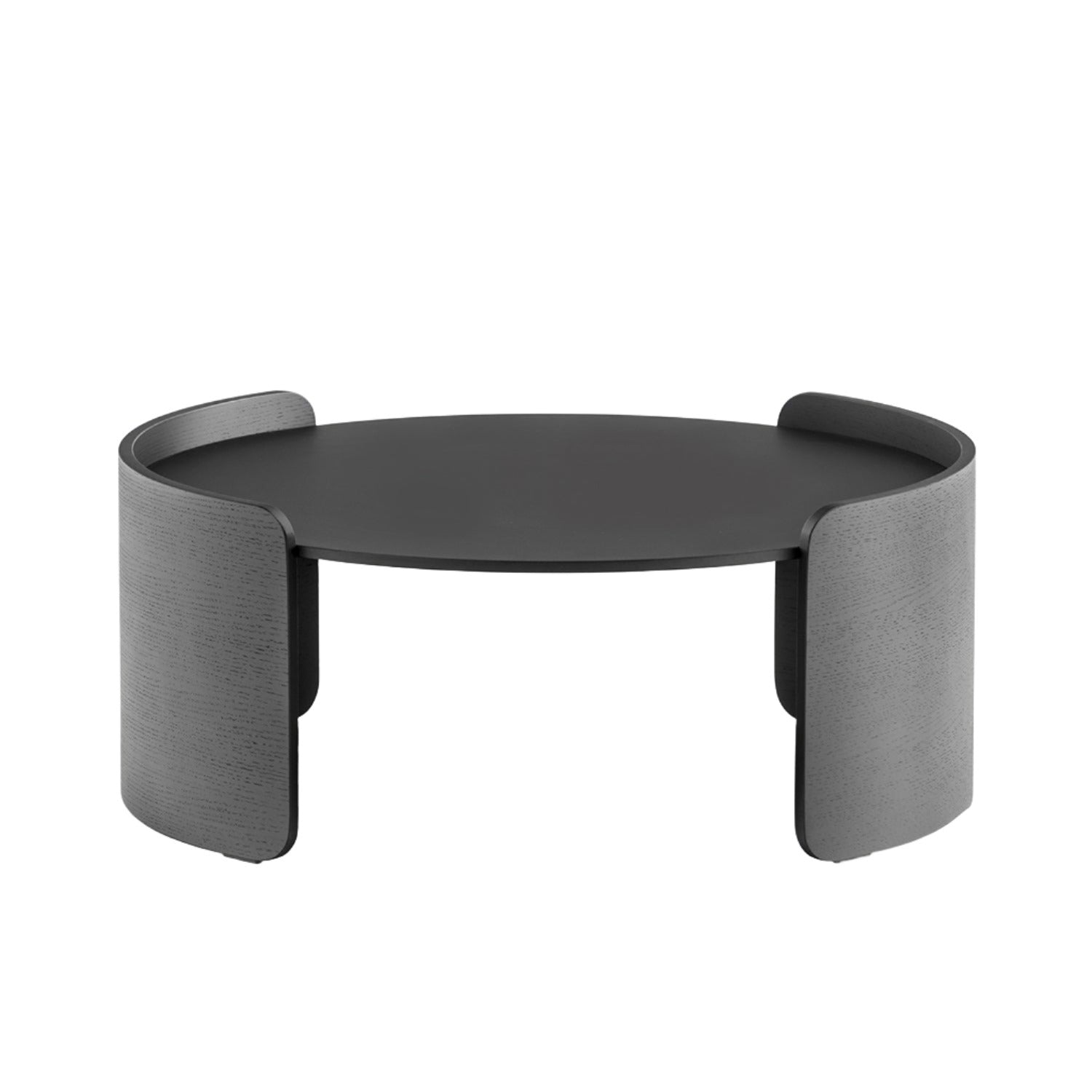 Pedrali Parenthesis coffee table in black oak frame and black laminate top