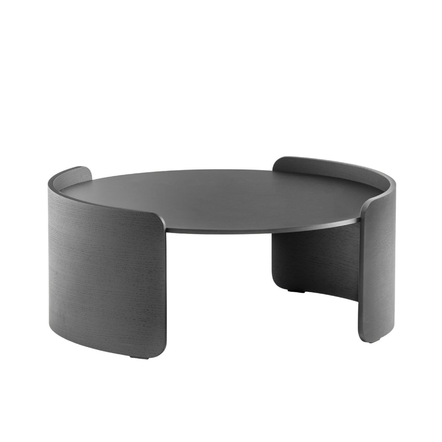 Pedrali Parenthesis coffee table in black oak frame and black laminate top