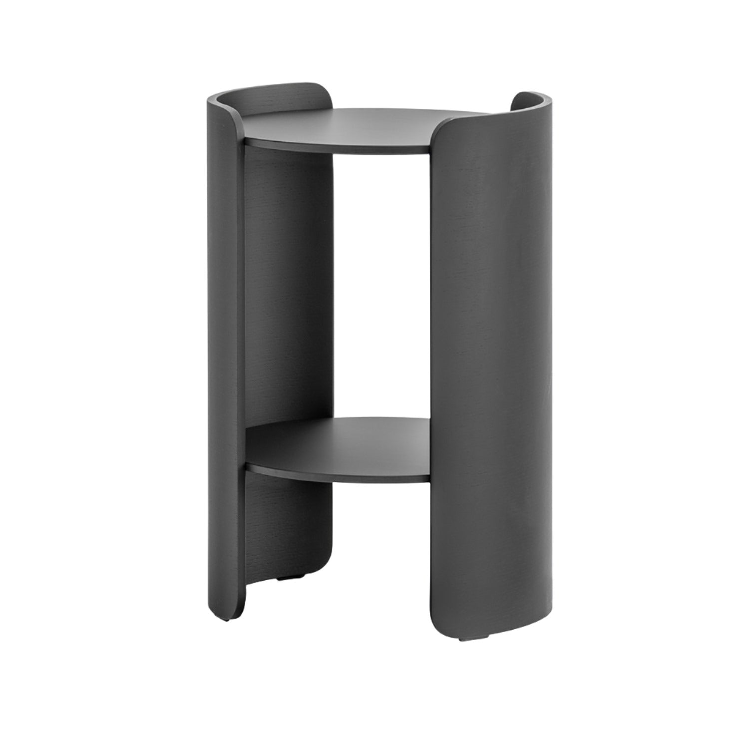 Pedrali Parenthesis side table in black oak frame and black laminate top