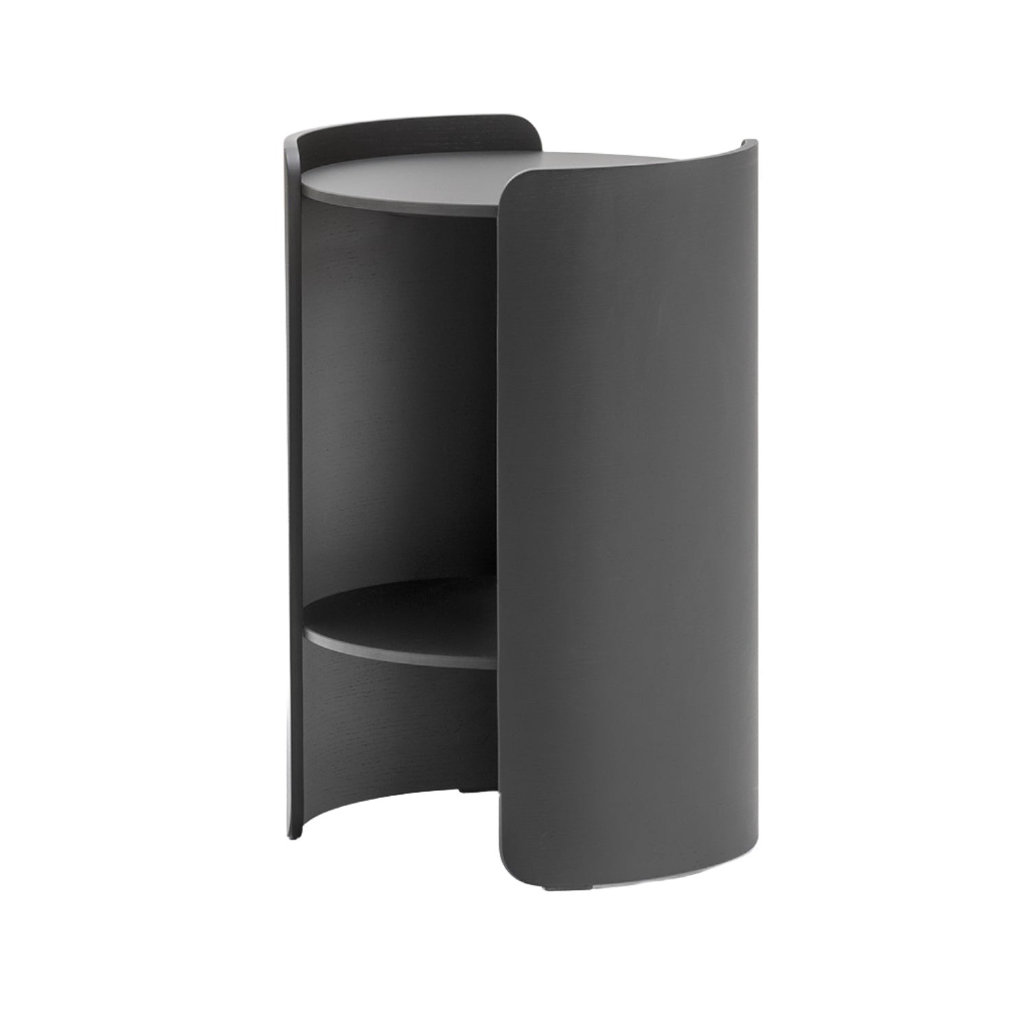 Pedrali Parenthesis side table in black oak frame and black laminate top