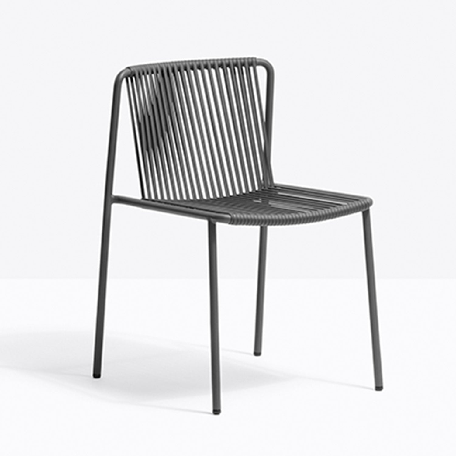 Pedrali Tribeca 3660 Outdoor Dining Chair in gun metal