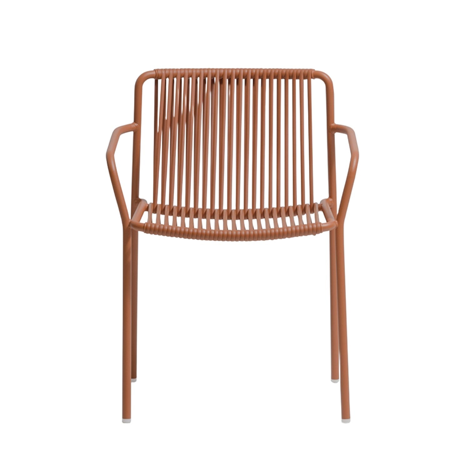 Pedrali Tribeca 3665 Outdoor Dining Armchair in terracotta