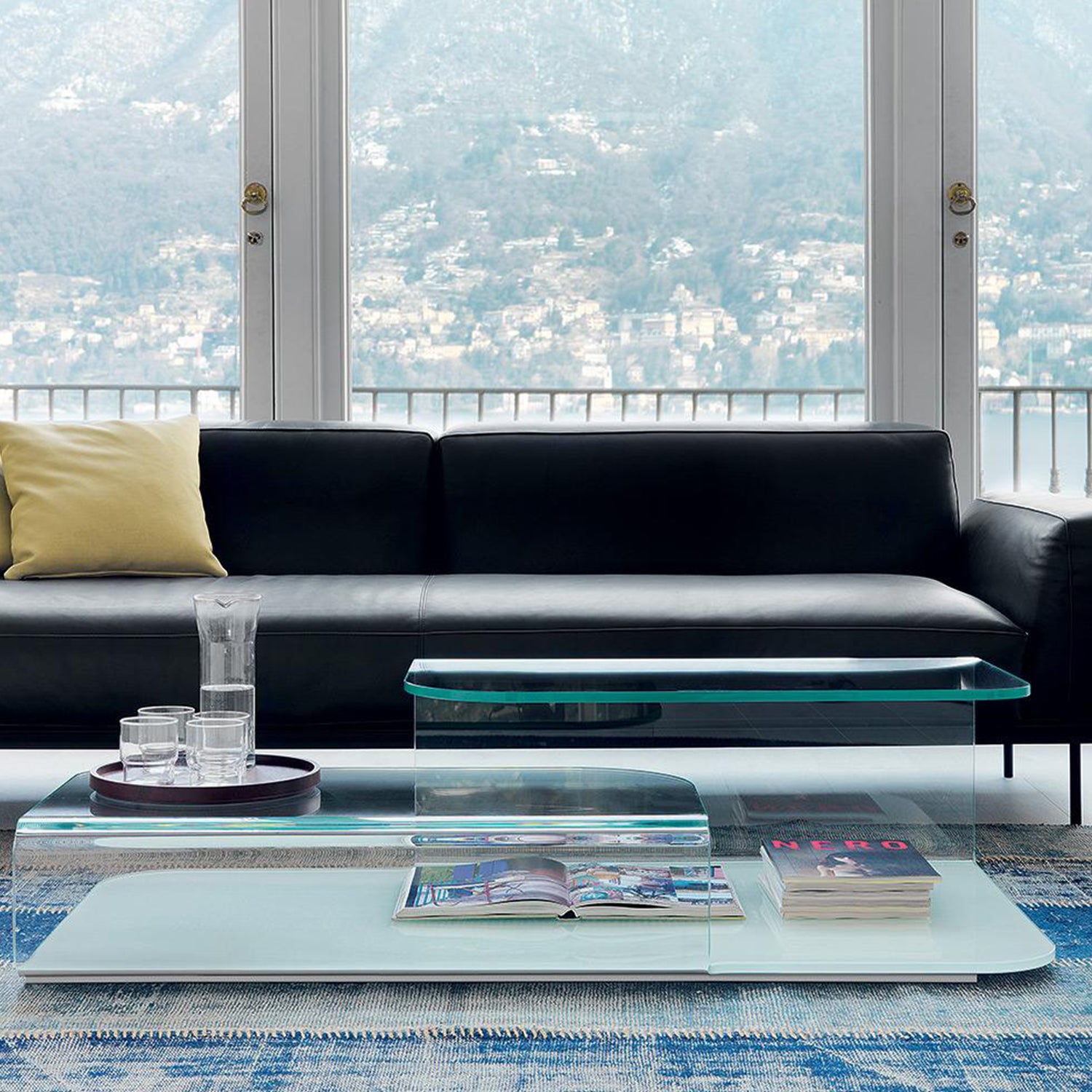 Sovet Italia Hug Coffee table in glass ambience image