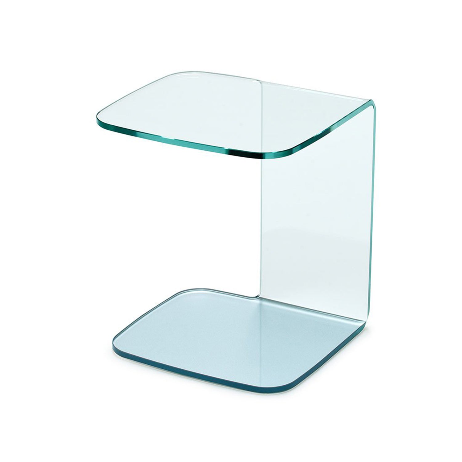 Sovet Italia Shell glass side table in clear