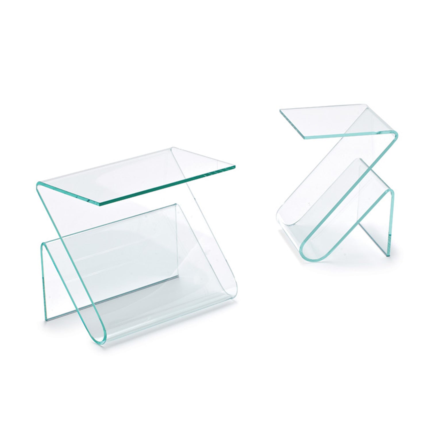 Sovet Italia Zeta side table in clear glass