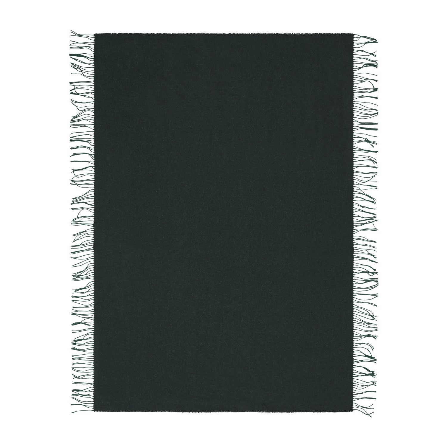 Silkeborg Uldspinderi Franja Throw in green black