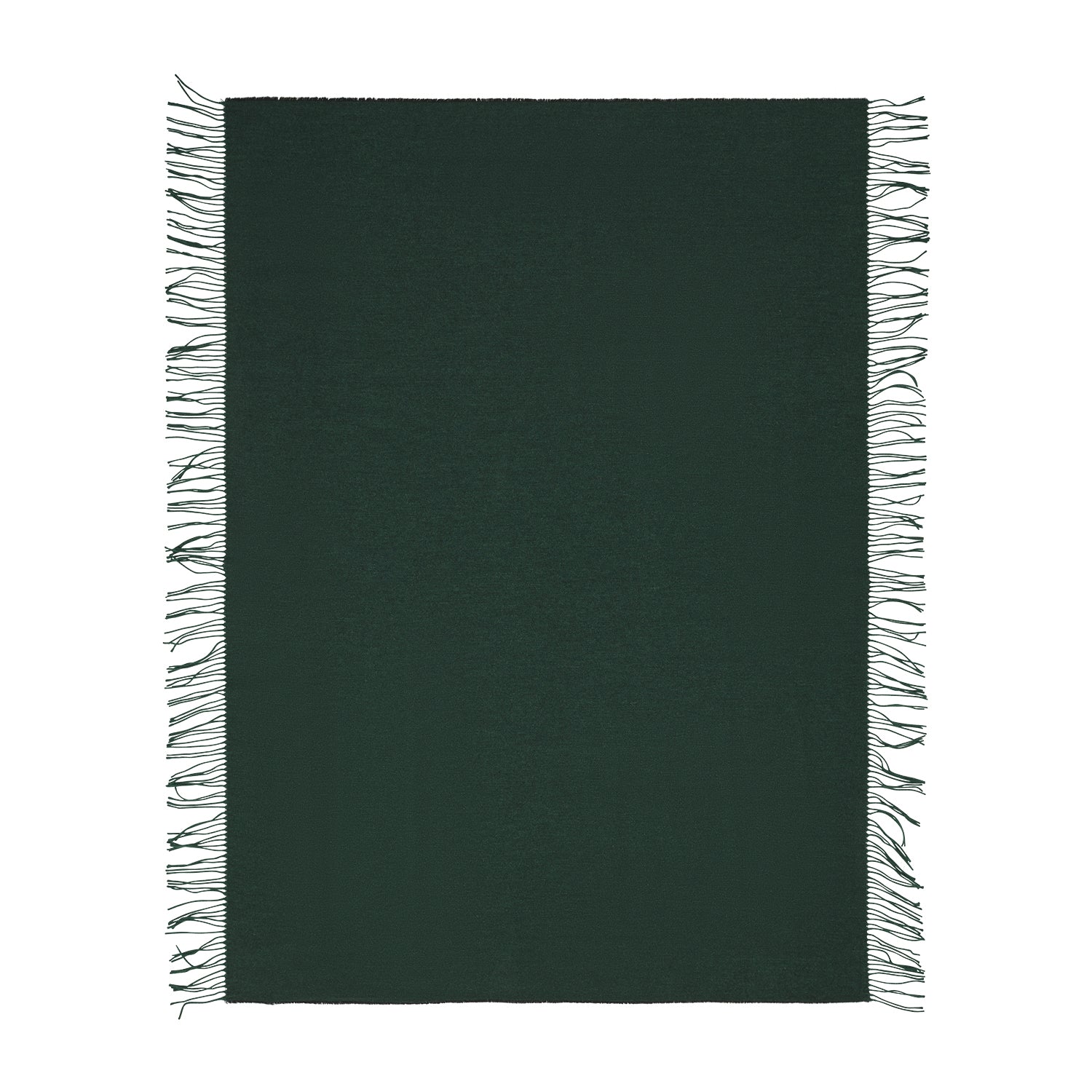 Silkeborg Uldspinderi Franja Throw in green black