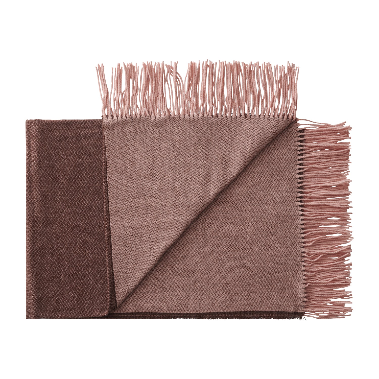 Silkeborg Uldspinderi Franja Throw in pink brown