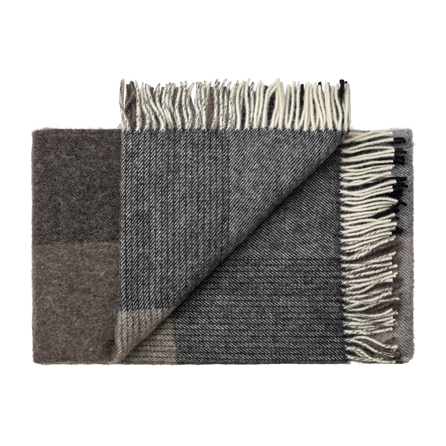 Silkeborg Uldspinderi Oxford Throw in dark grey