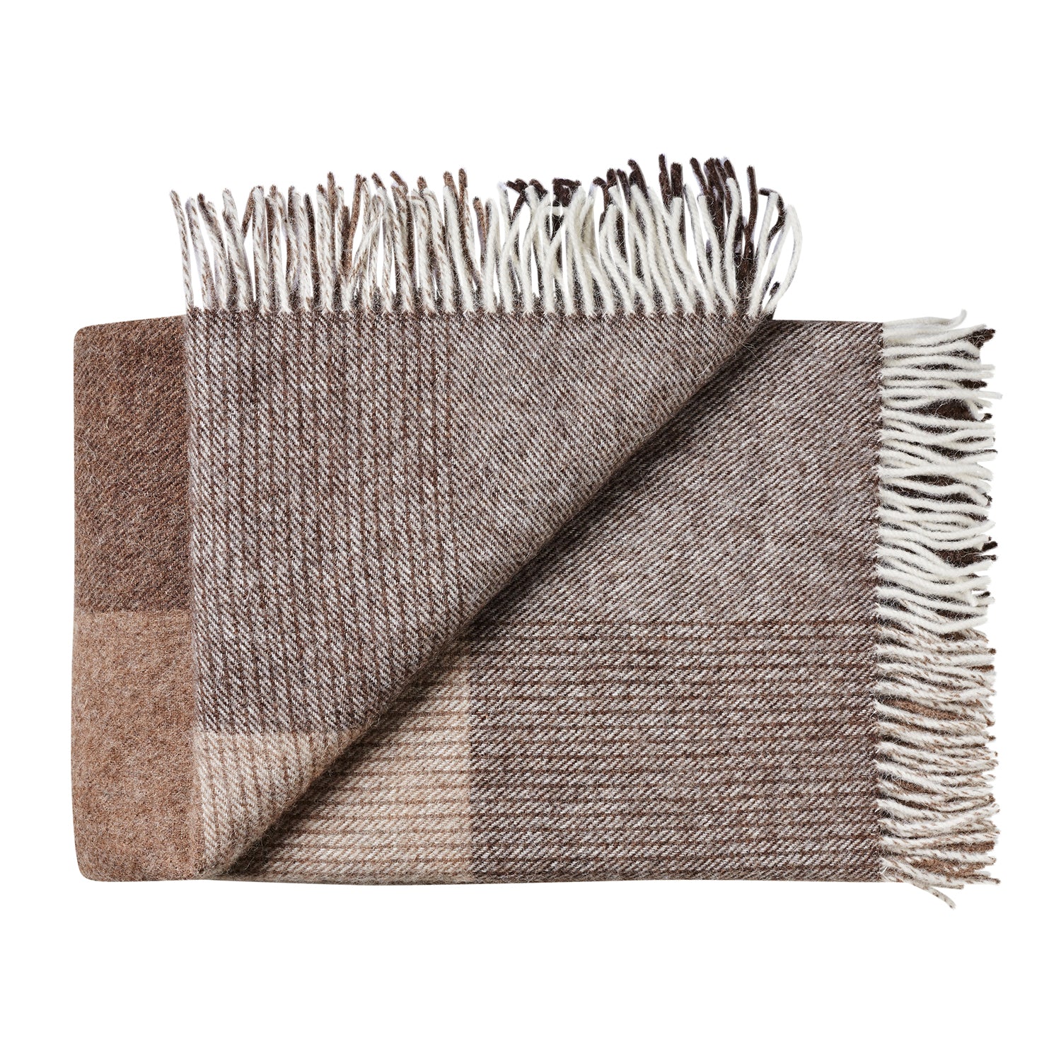 Silkeborg Uldspinderi Oxford Throw in shades brown