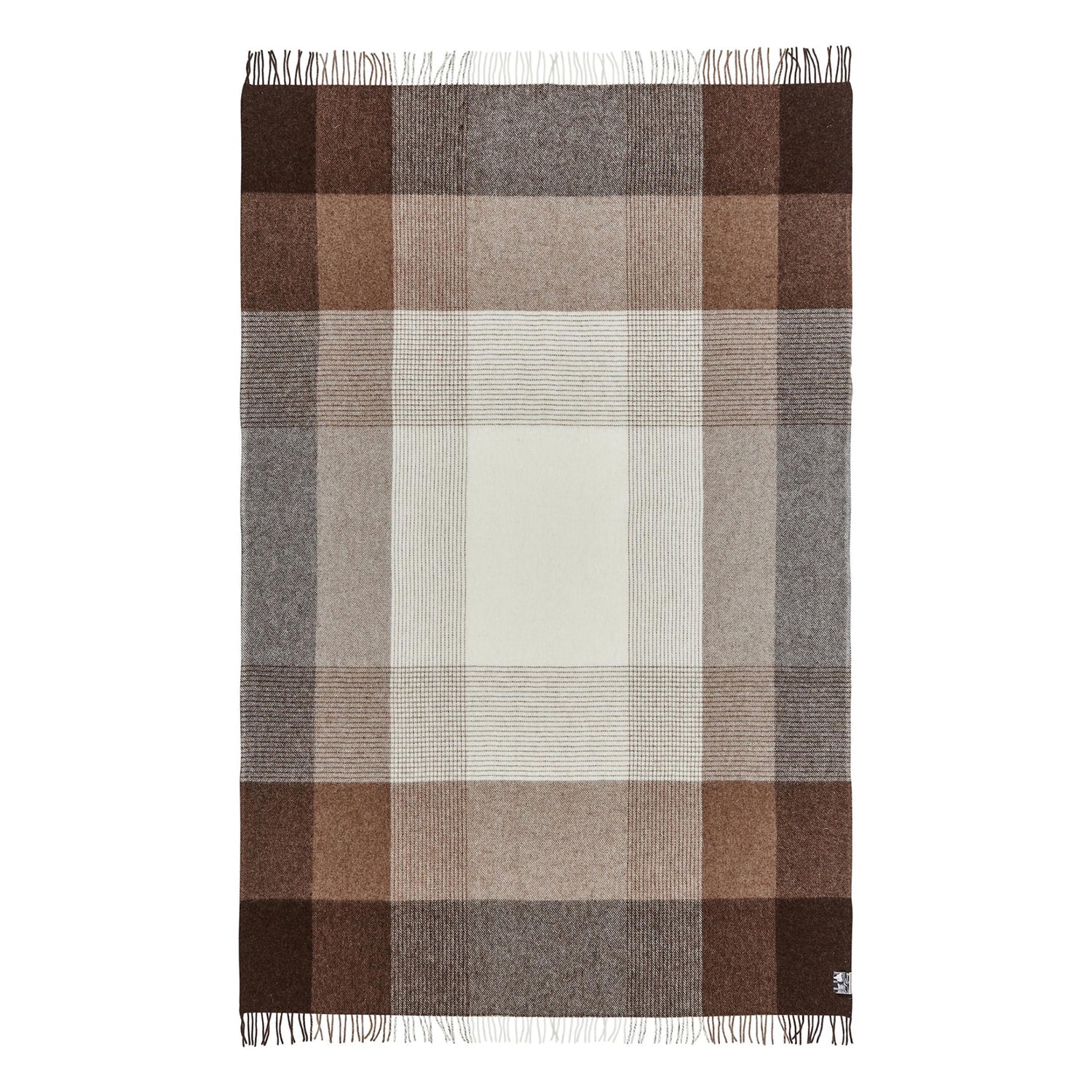 Silkeborg Uldspinderi Oxford Throw in shades brown