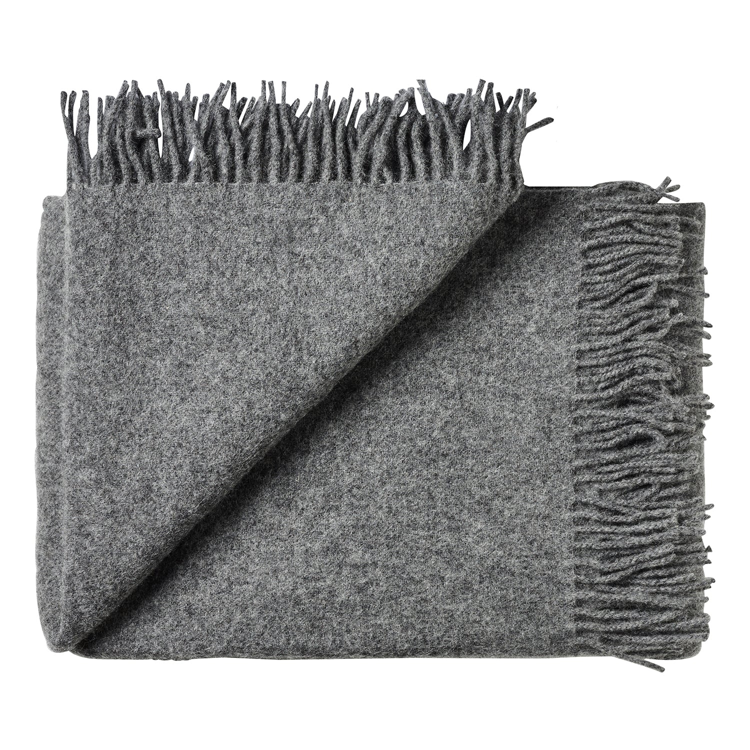 Silkeborg Uldspinderi Season Plaid Throw in dark nordic grey