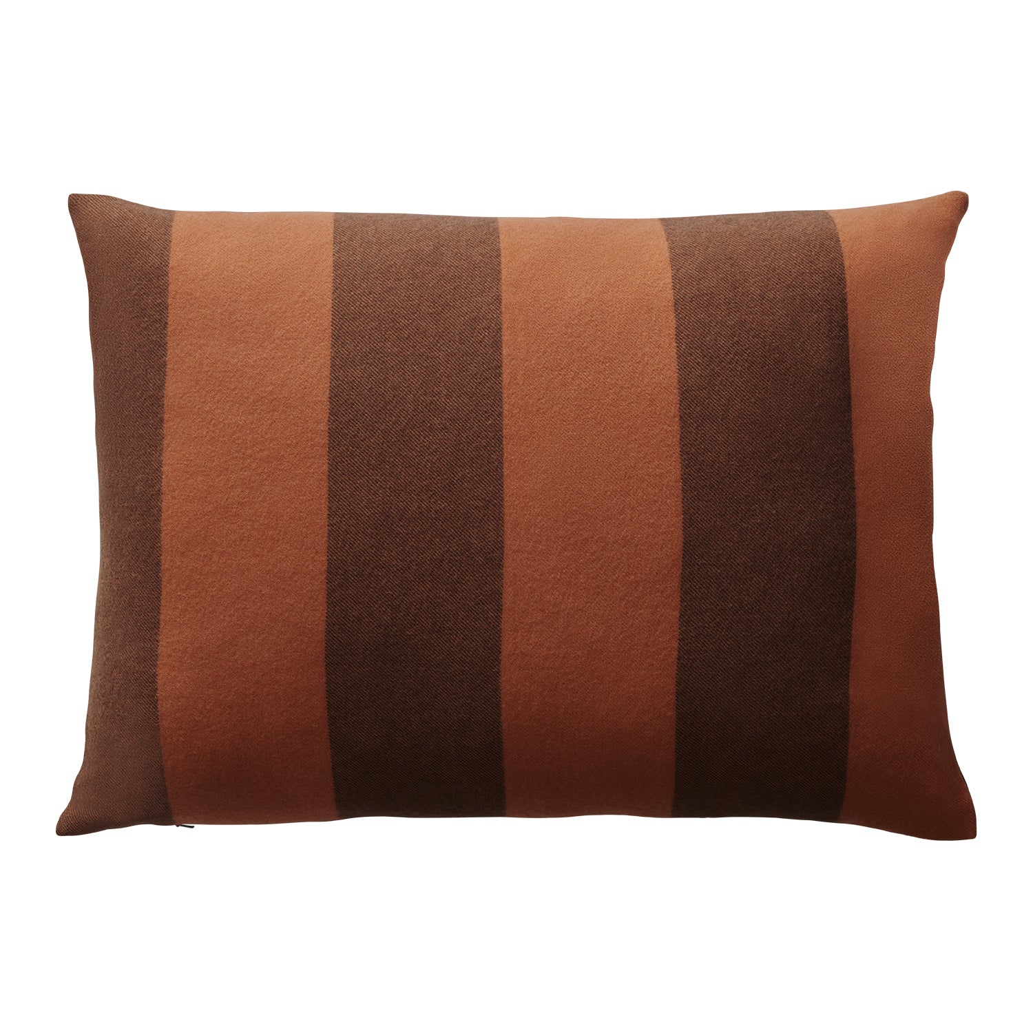 Silkeborg Uldspinderi The Sweater Polychrome cushion in orange brown