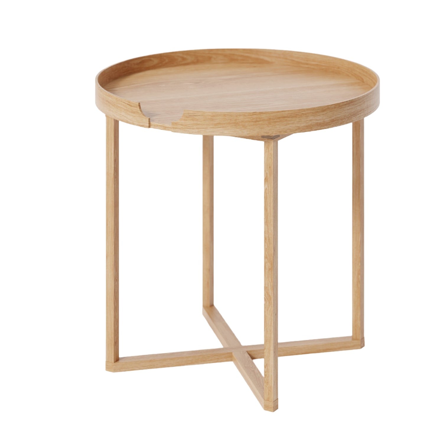 Wireworks Damien Round side table in oak