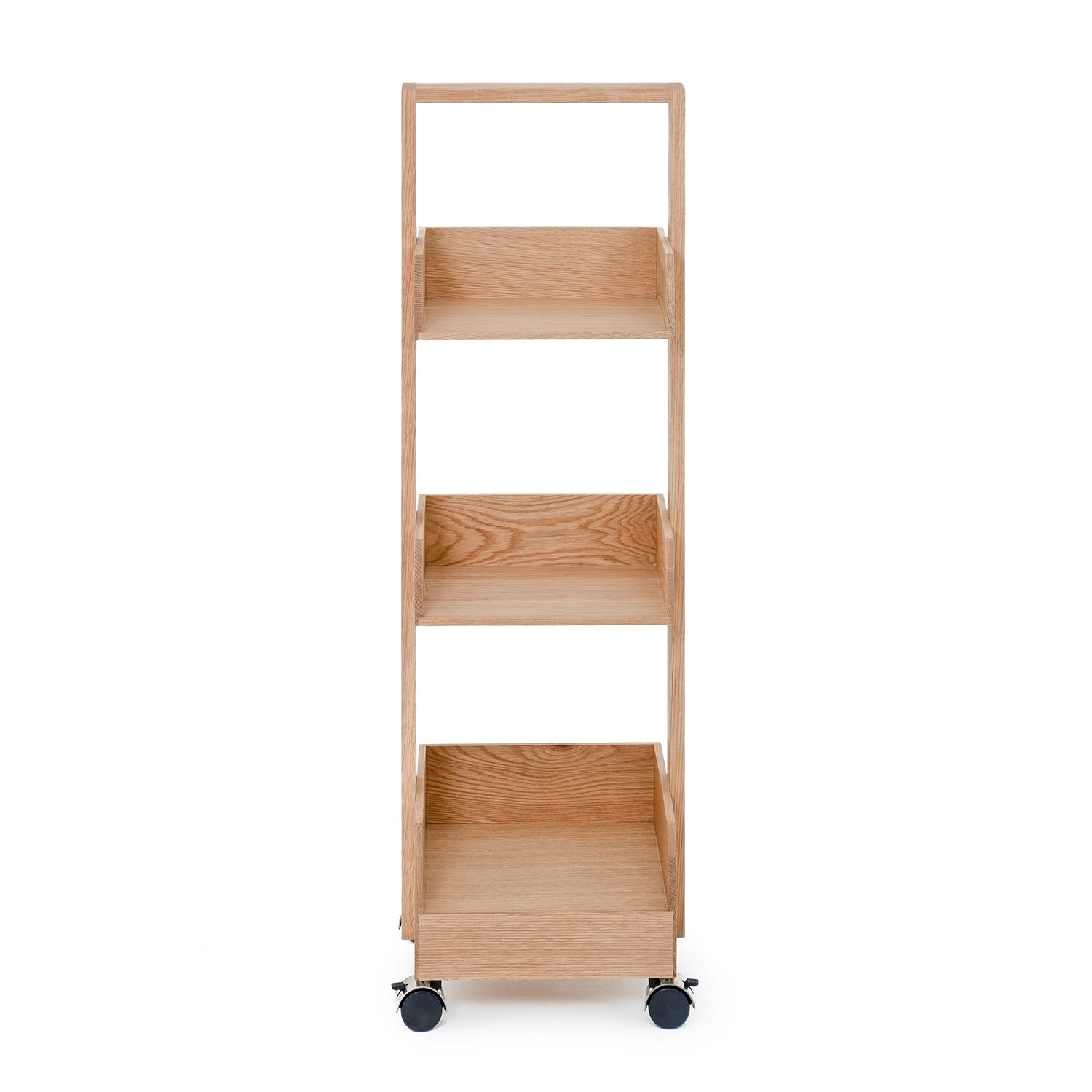 Wireworks Mini Bookie Roller Shelf in Oak