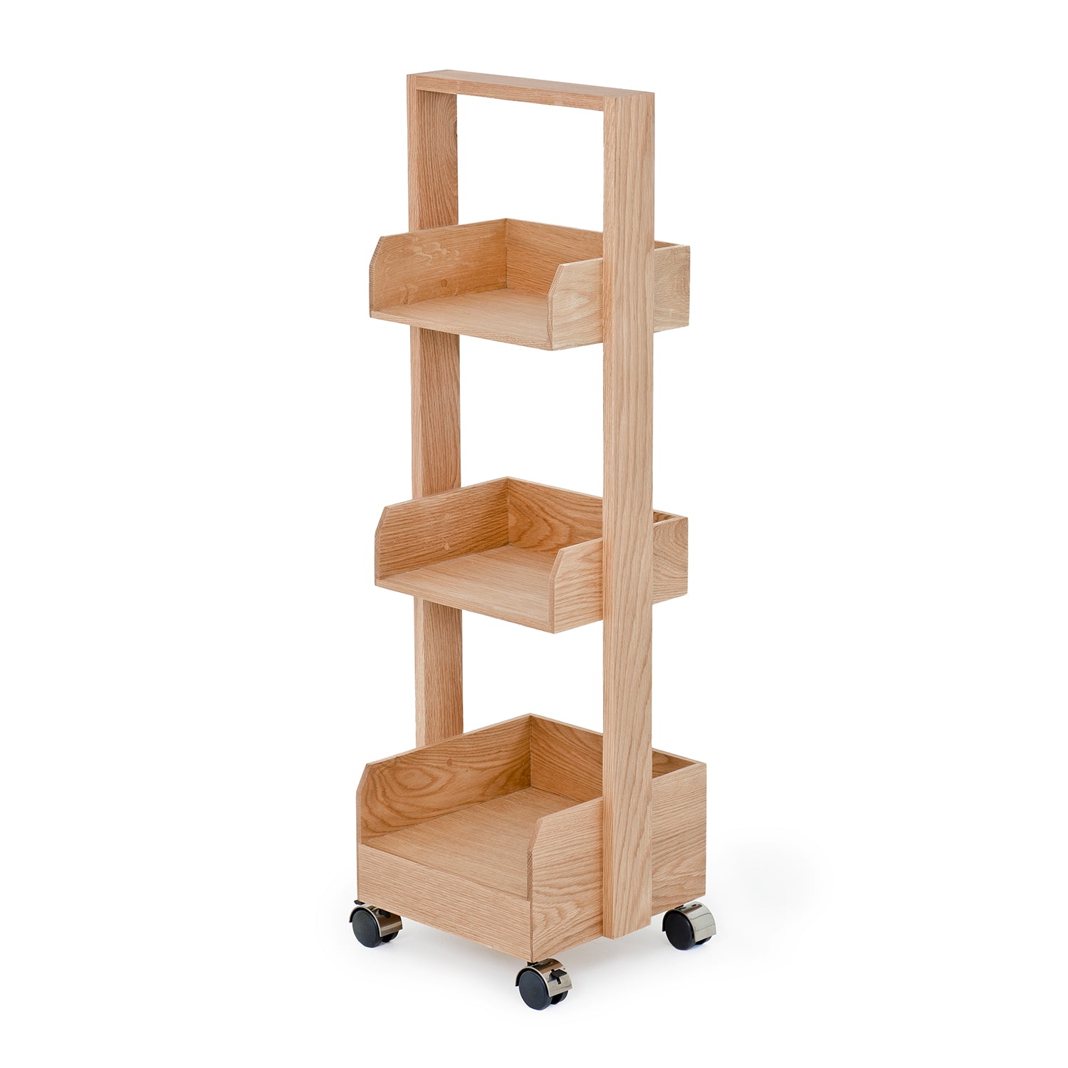 Wireworks Mini Bookie Roller Shelf in Oak