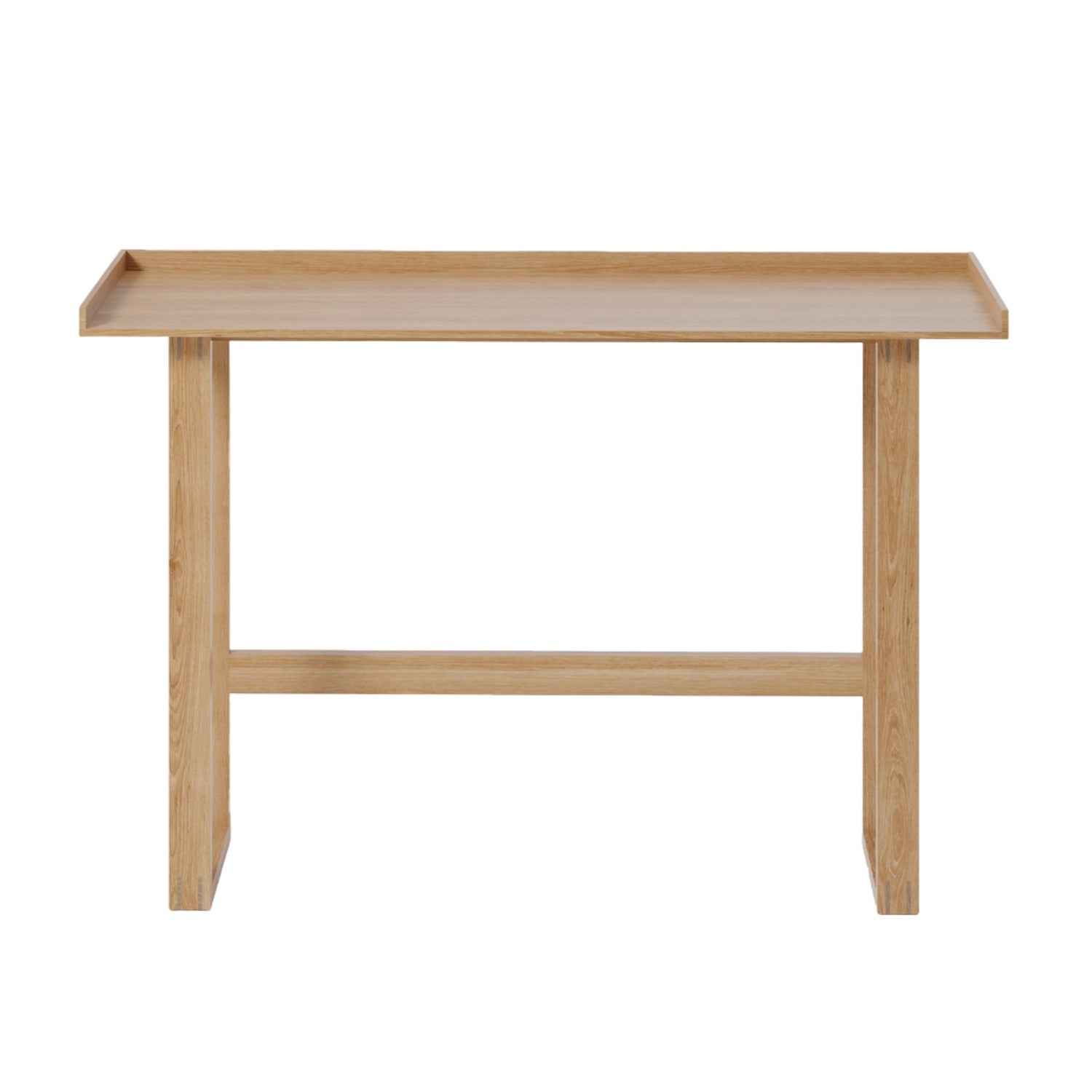 Wireworks Slim Laptop Writing Desk in oak