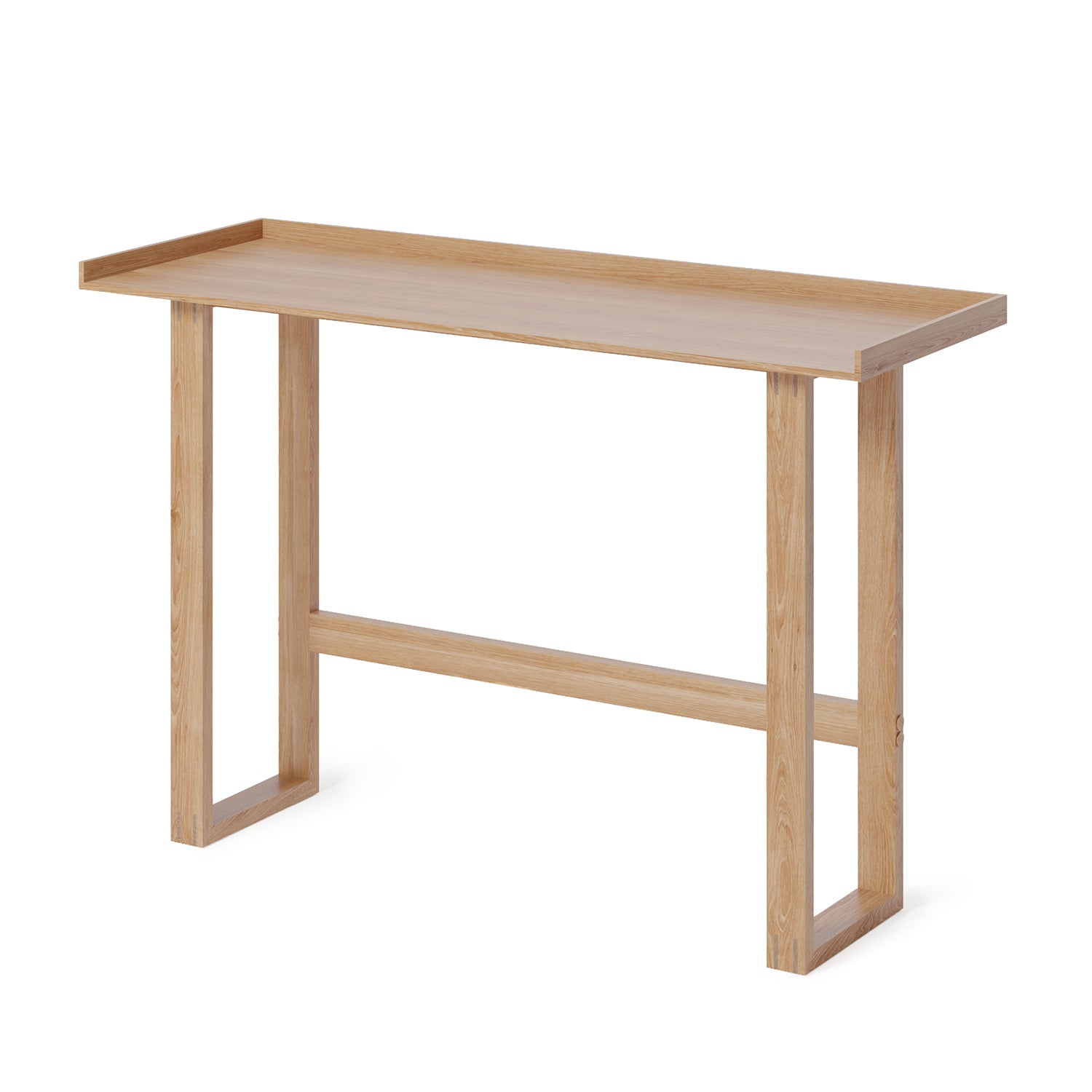 Wireworks Slim Laptop Writing Desk in oak