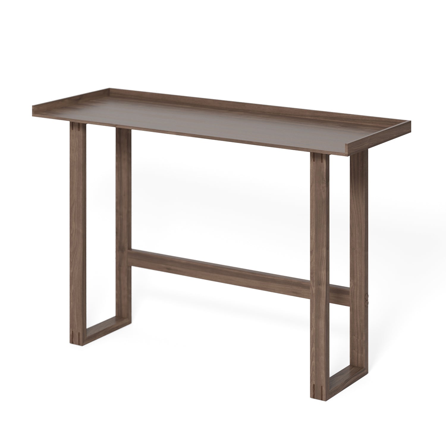 Wireworks Slim Laptop Writing Desk in walnut