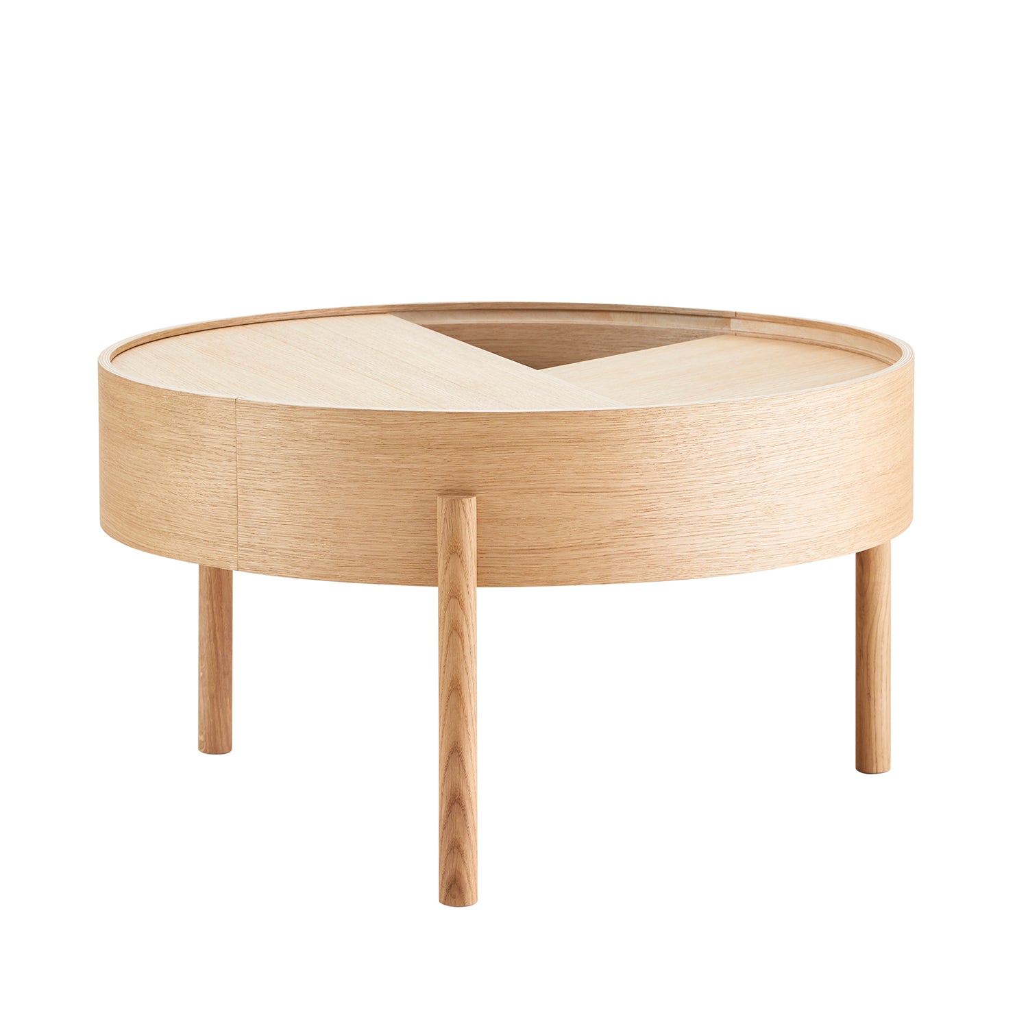 Woud Arc coffee table 66 cm in white oak