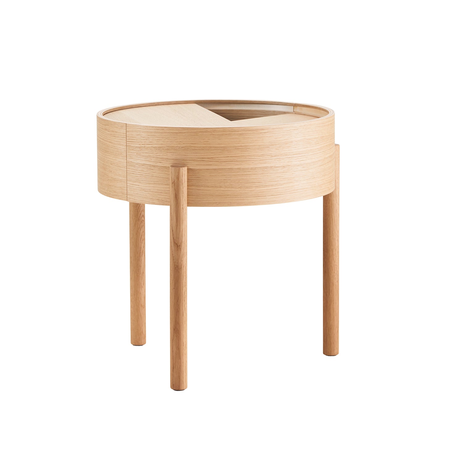 Woud Arc Side Table in white oak