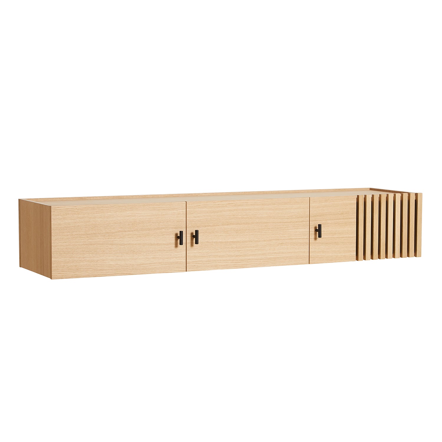 Woud Array Wall Mounted Sideboard 150cm in white oak