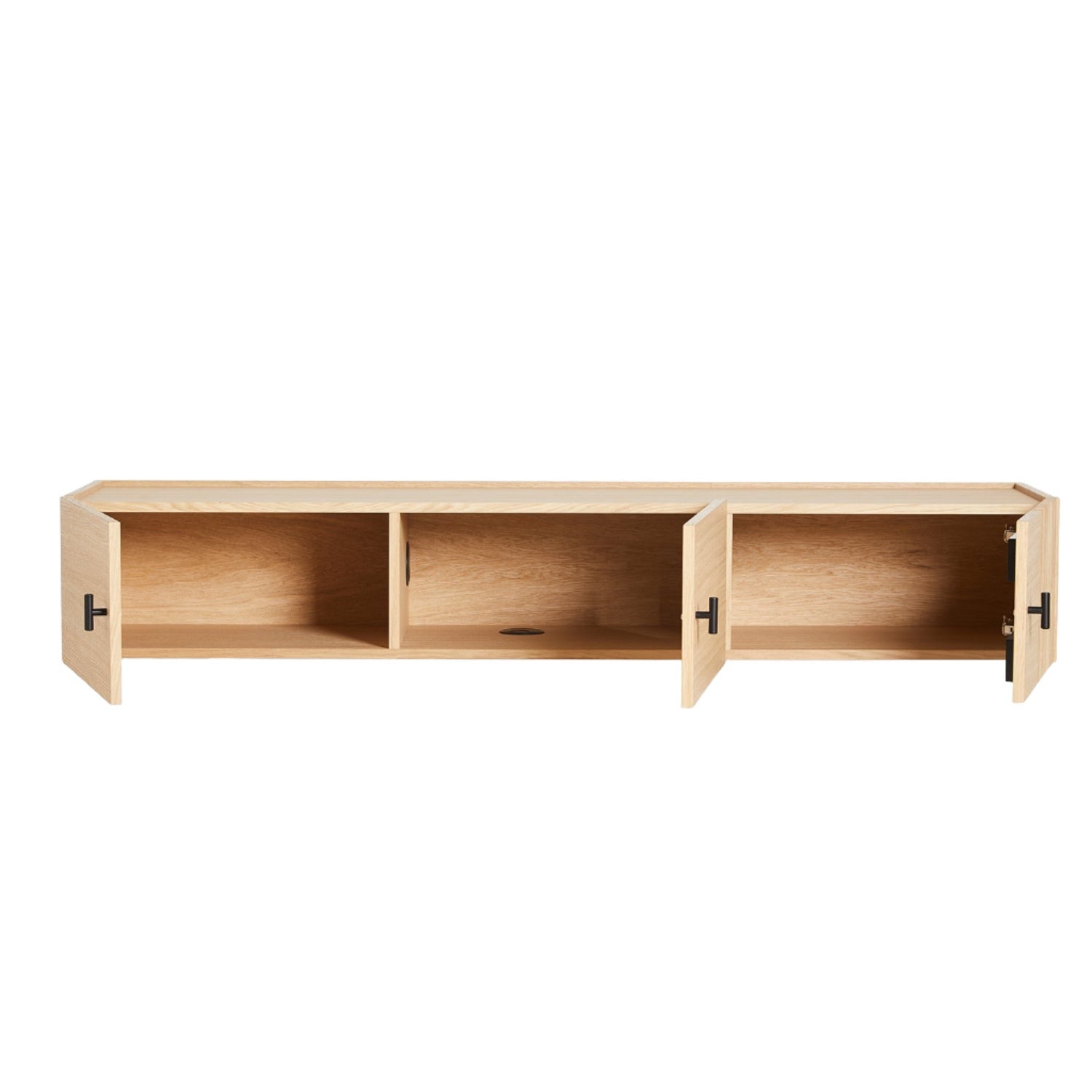 Woud Array Wall Mounted Sideboard 150cm in white oak