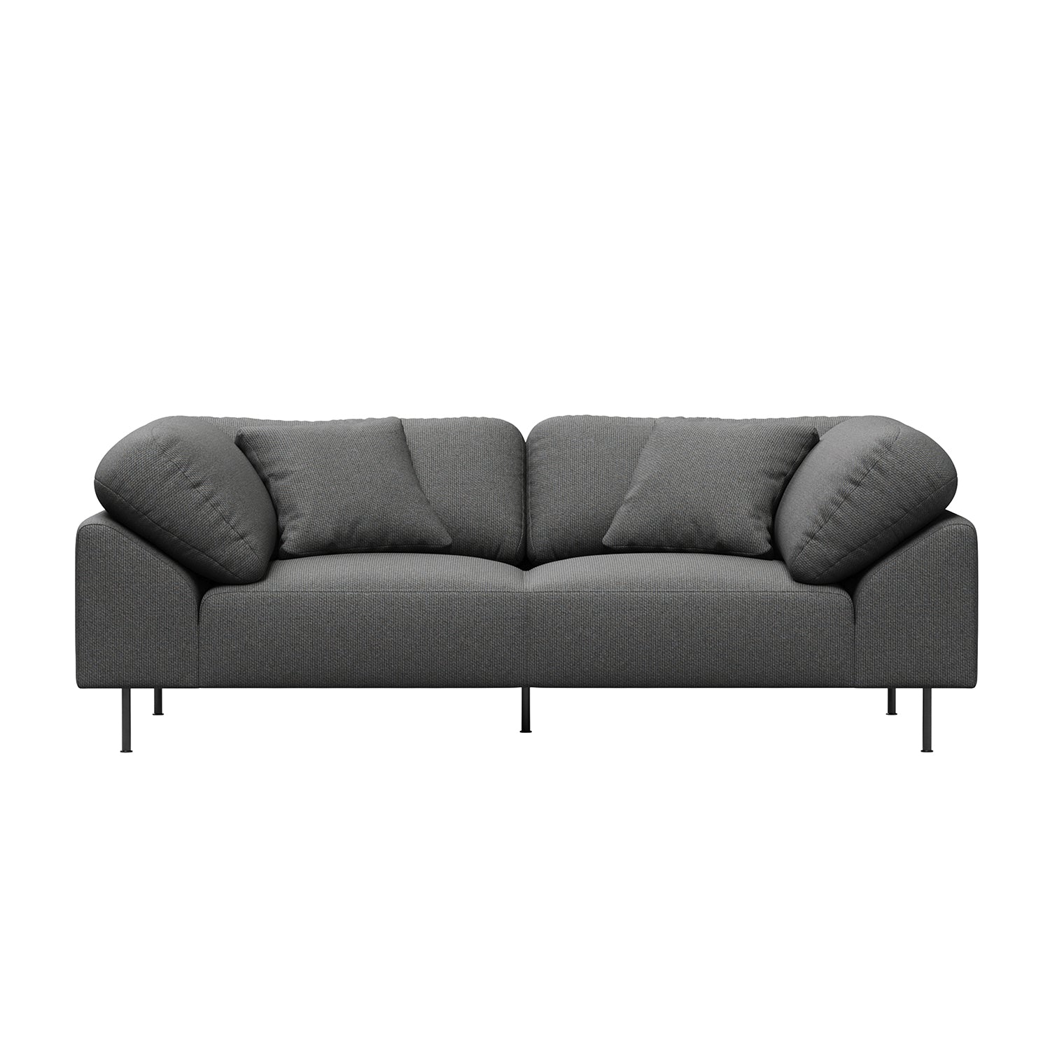 Woud Collar 2 Seater Sofa in dark grey