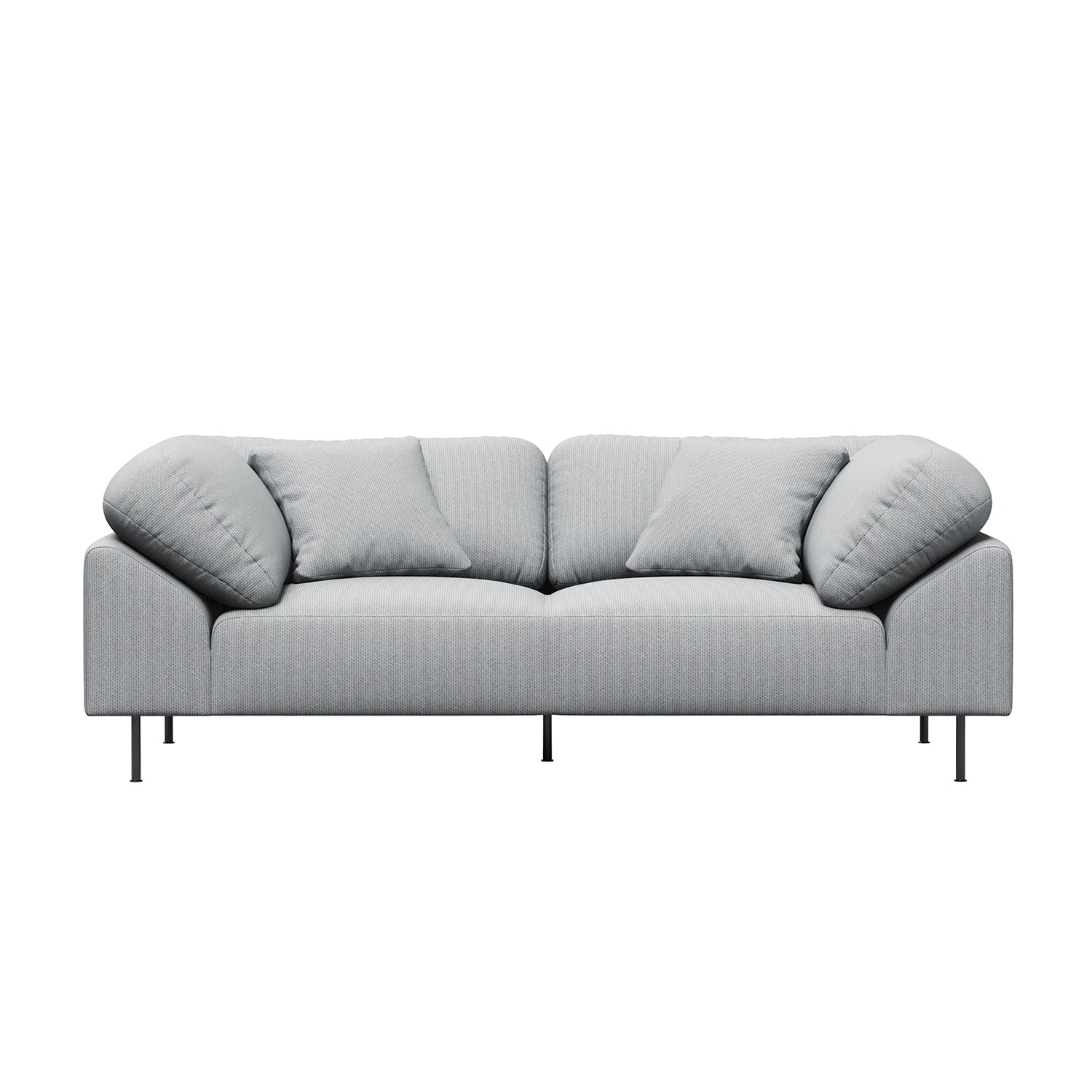 Woud Collar 2 Seater Sofa in light grey