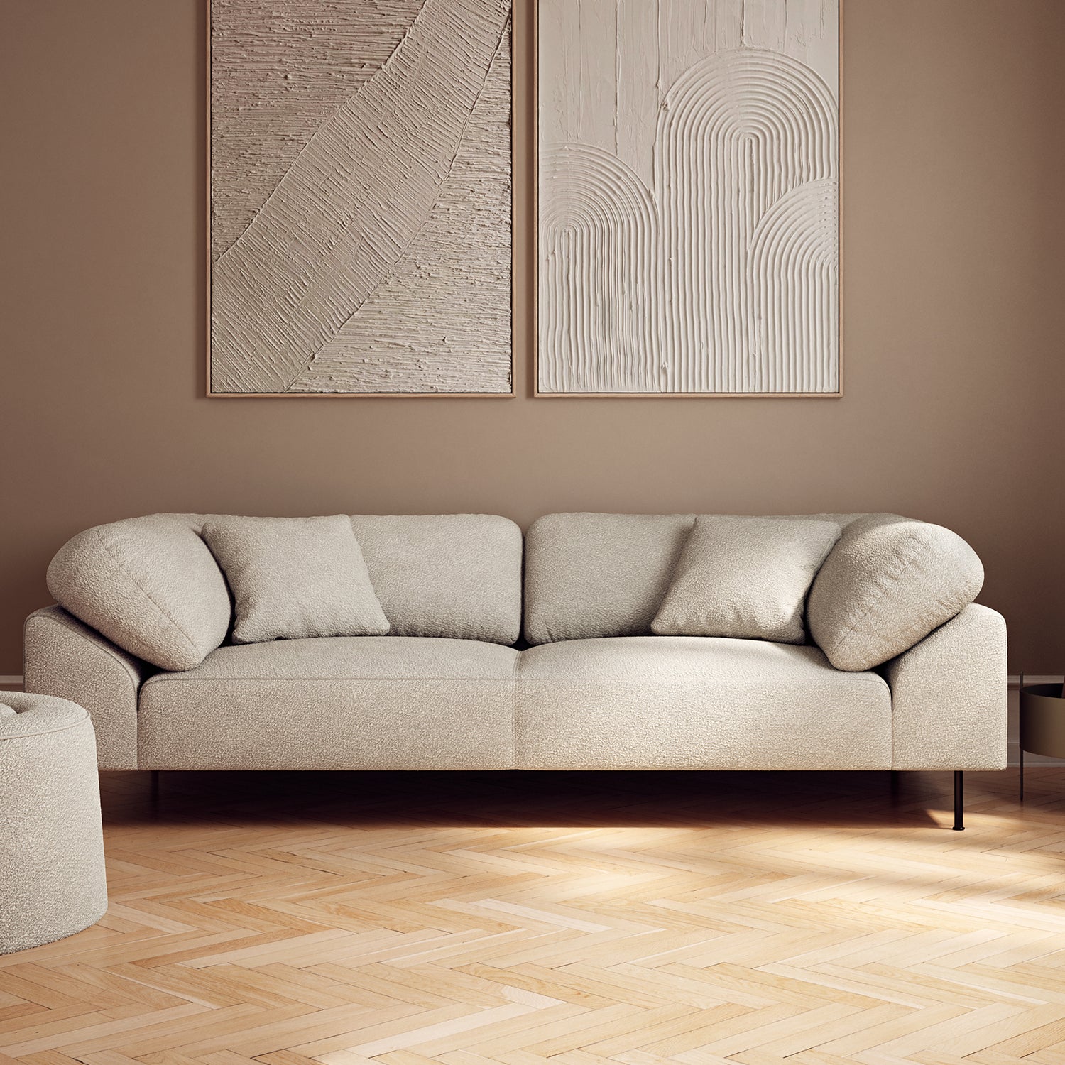 Woud Collar 2.5 Seater Sofa in off white