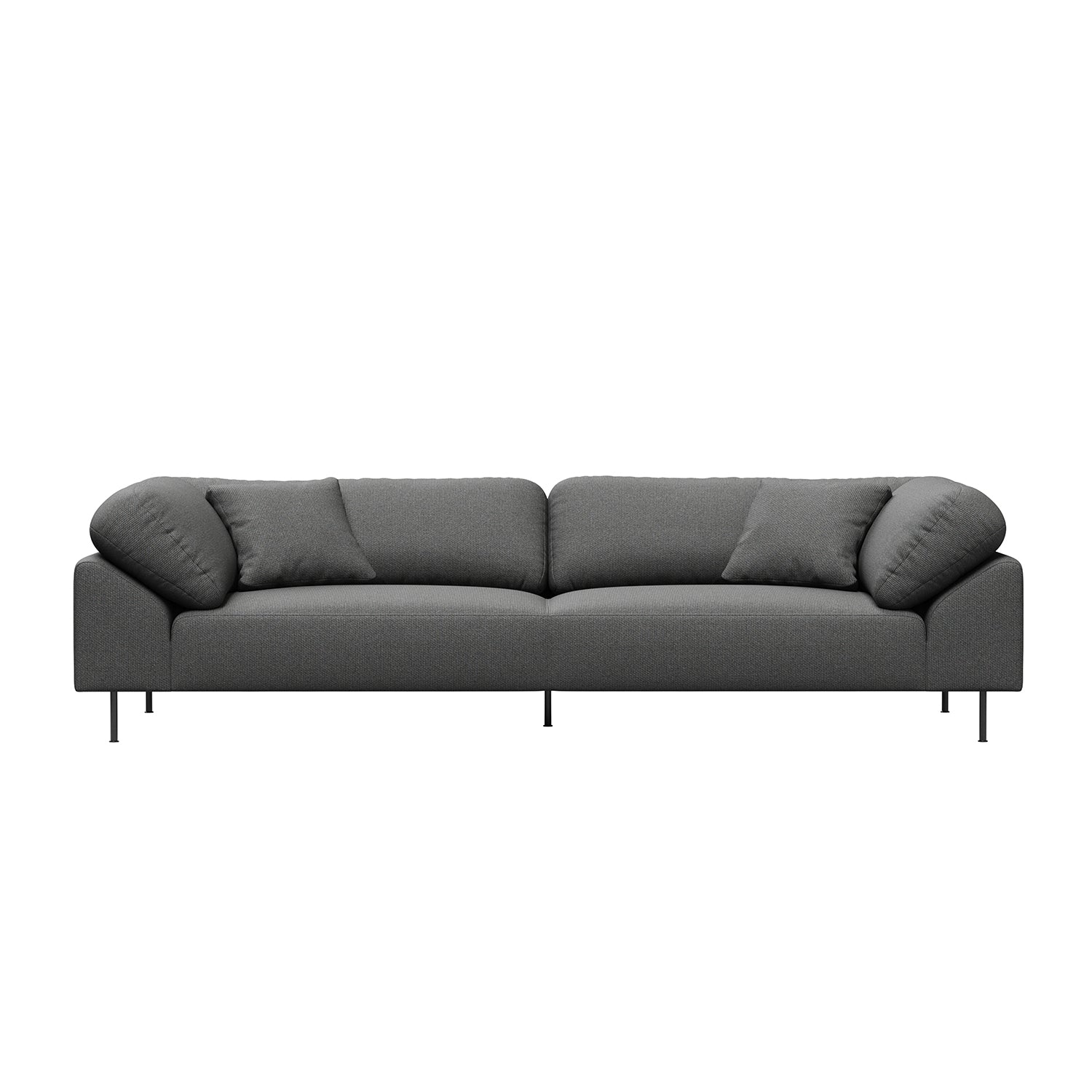 Woud Collar 3 Seater Sofa in dark grey