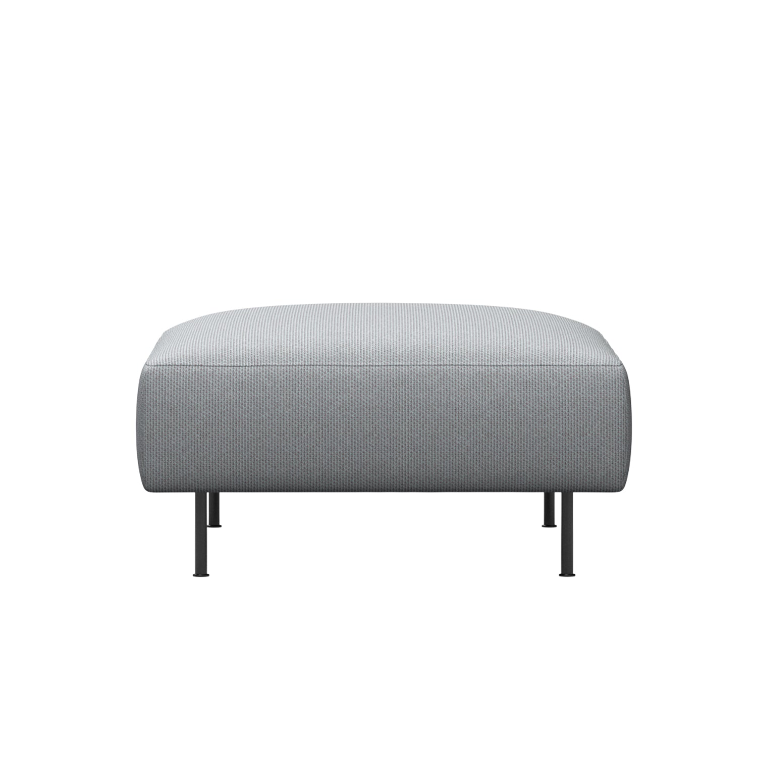 Woud Collar Ottoman in light grey