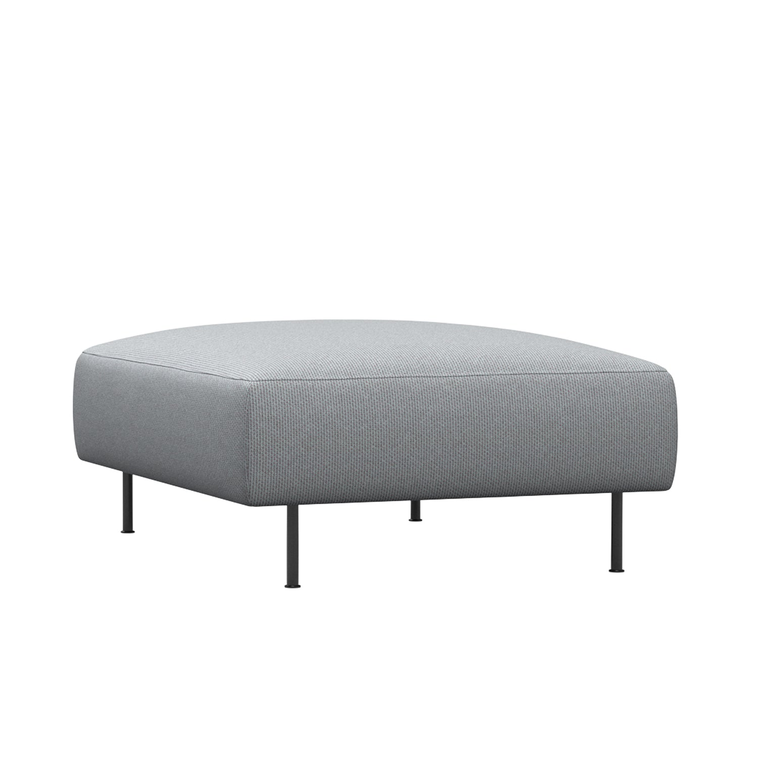 Woud Collar Ottoman in light grey