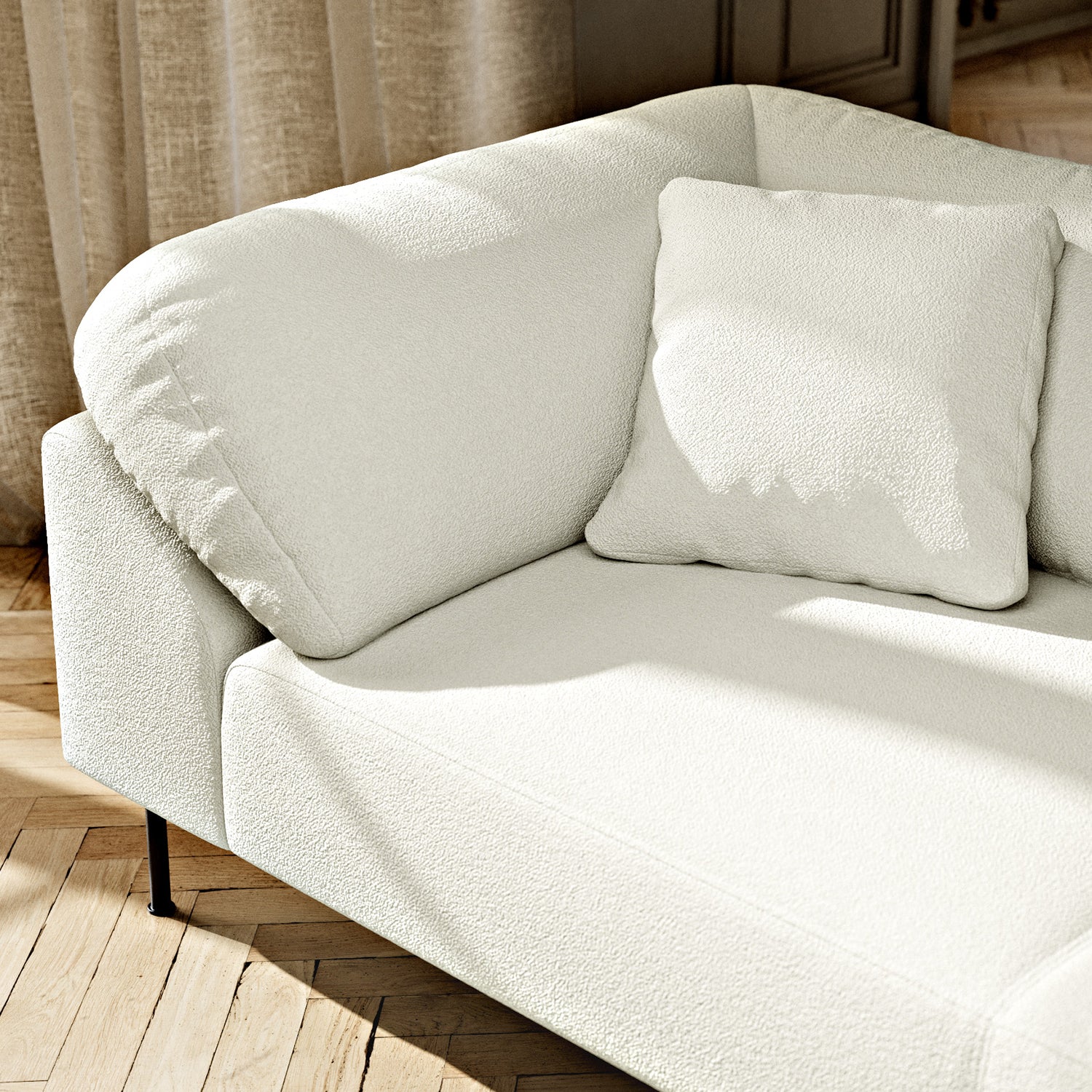 Woud Collar 2 Seater Sofa in off white